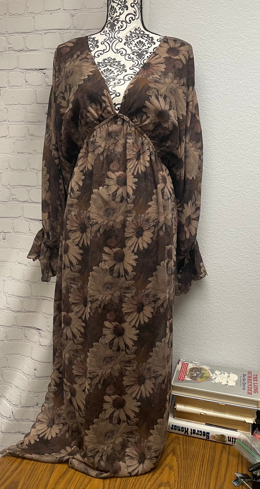 Brown Sunflower Dress