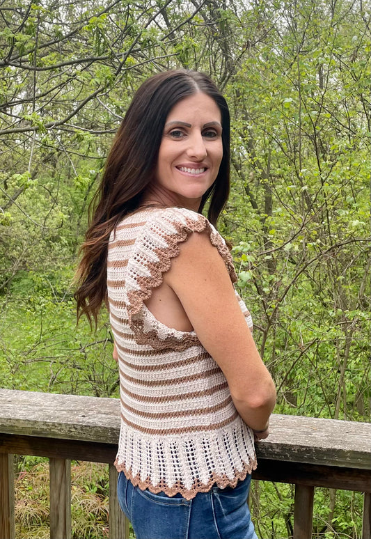 Taupe Knit Sweater Top