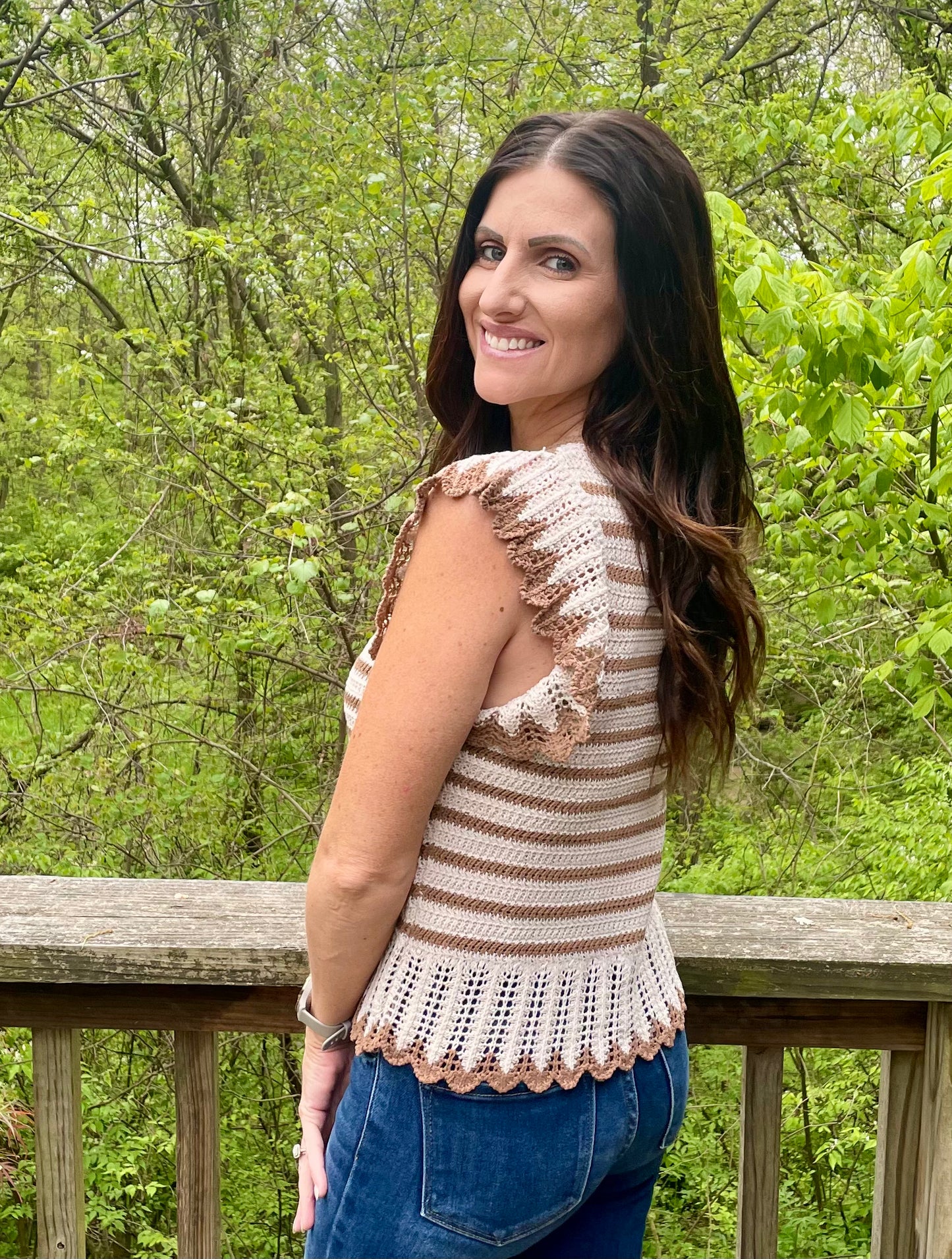 Taupe Knit Sweater Top