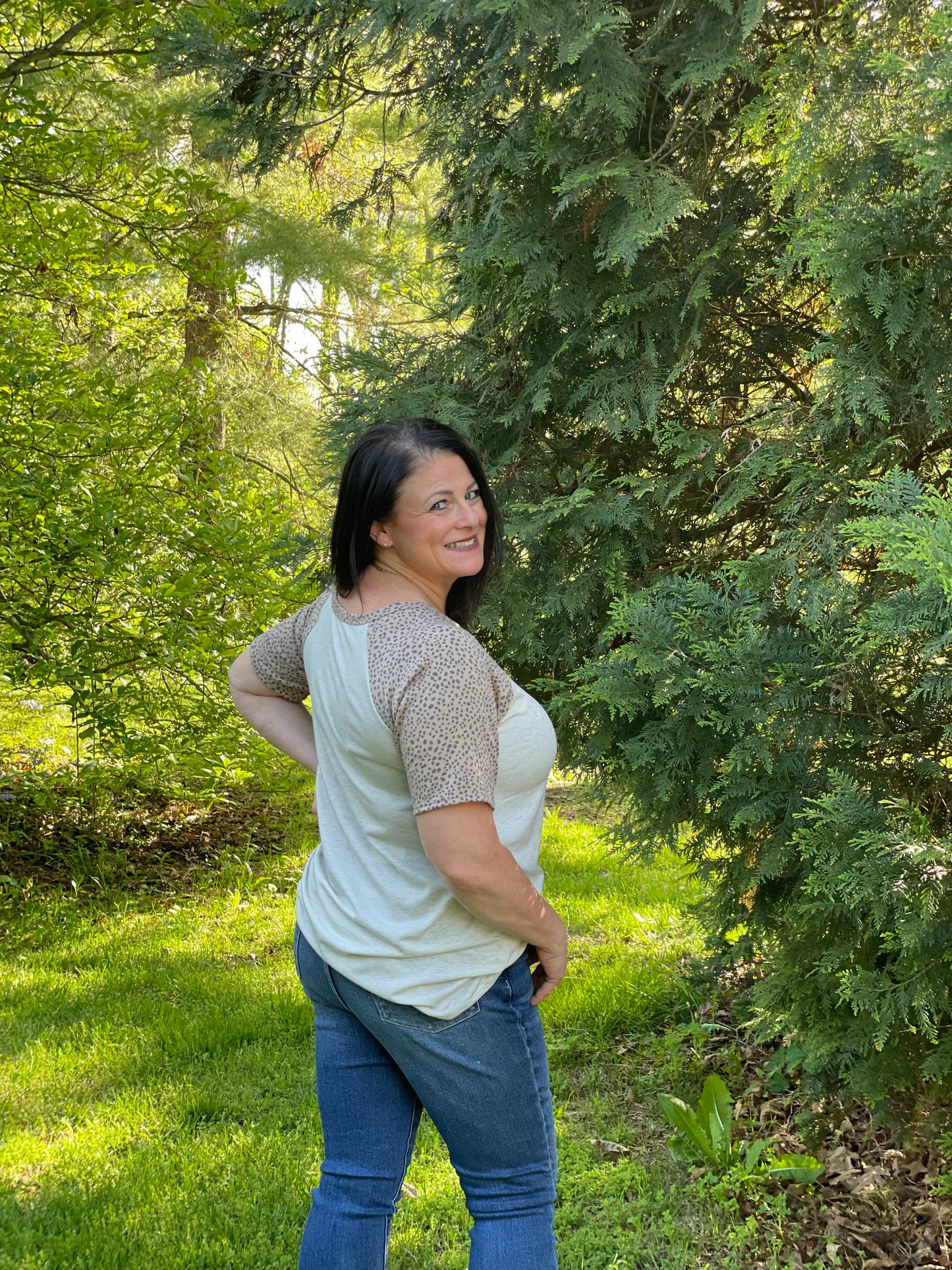 Cheetah Print Half Sleeve Button Shirt