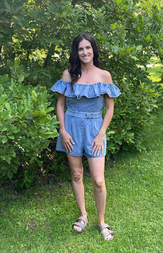 Denim Romper