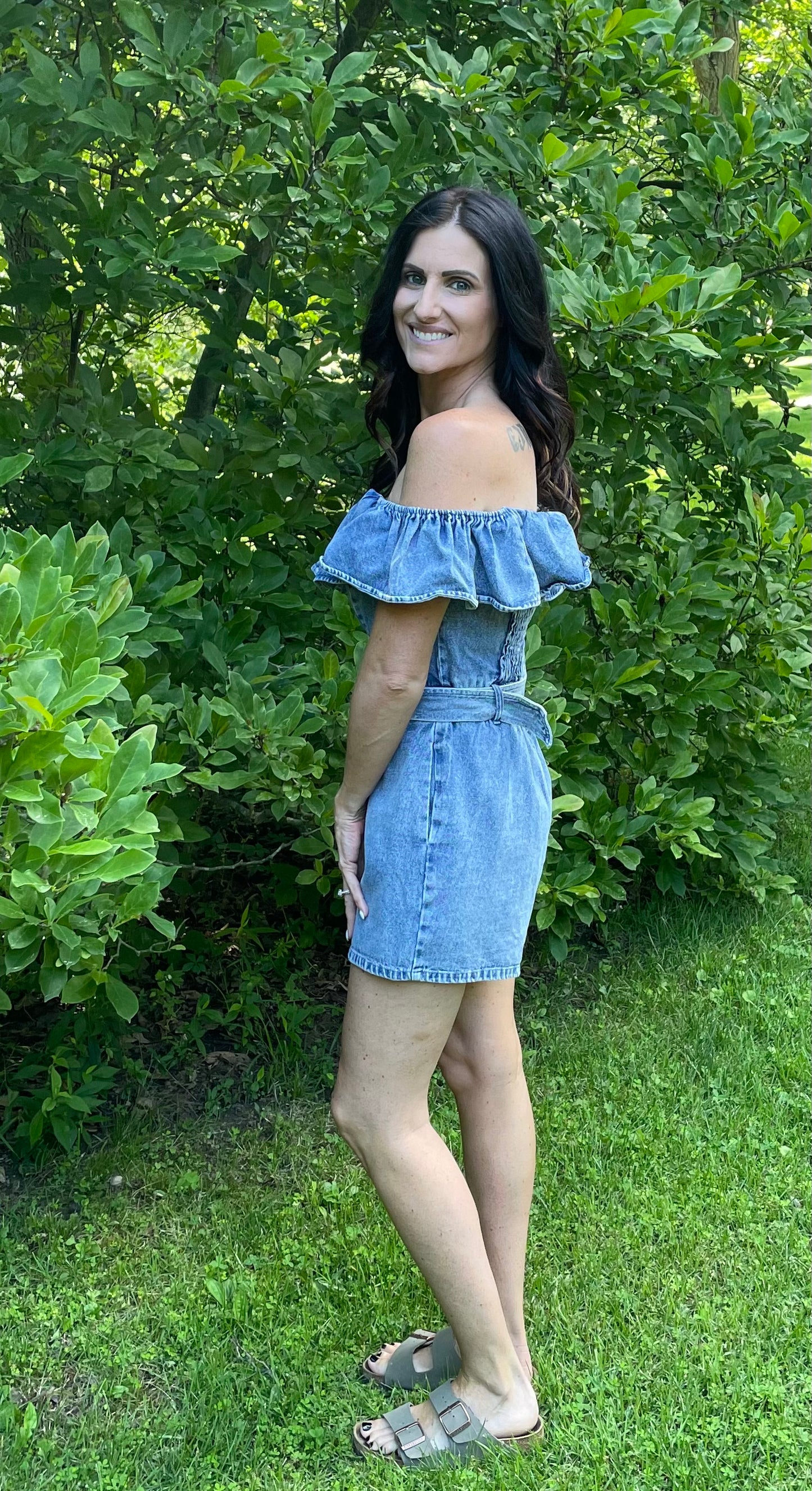Denim Romper