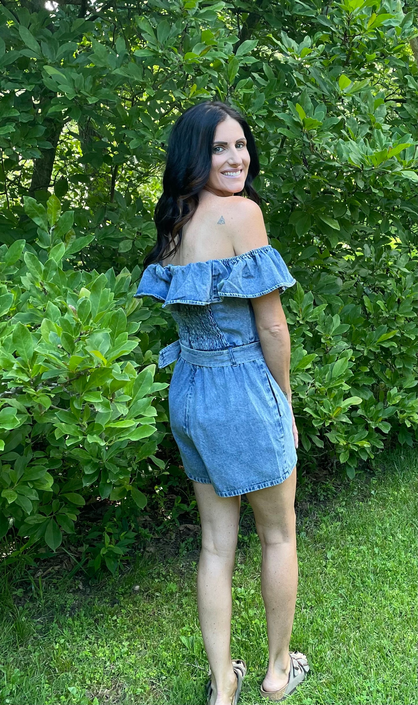 Denim Romper