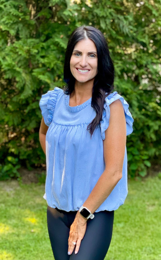 Light Wash Denim Top