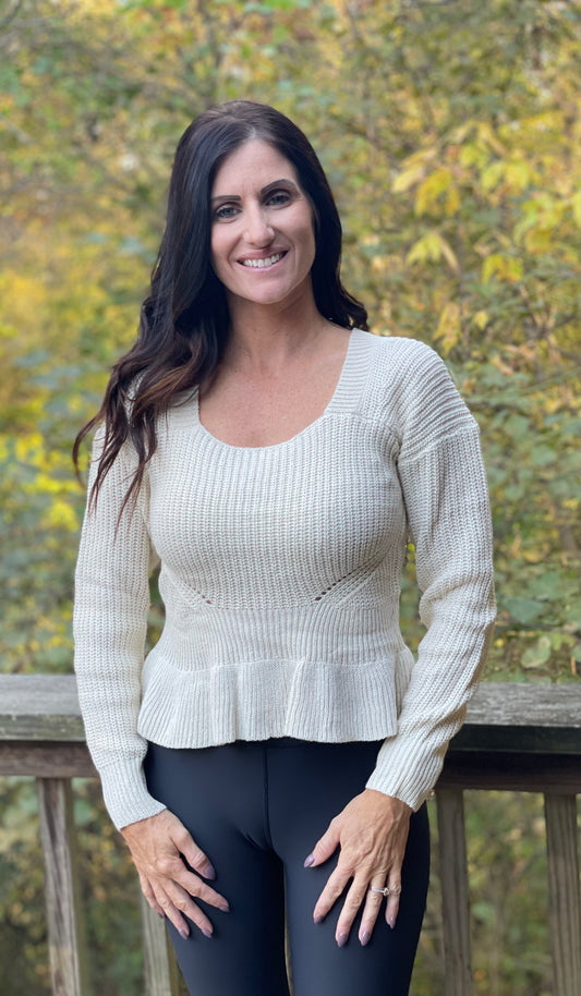 Cropped Babydoll Sweater