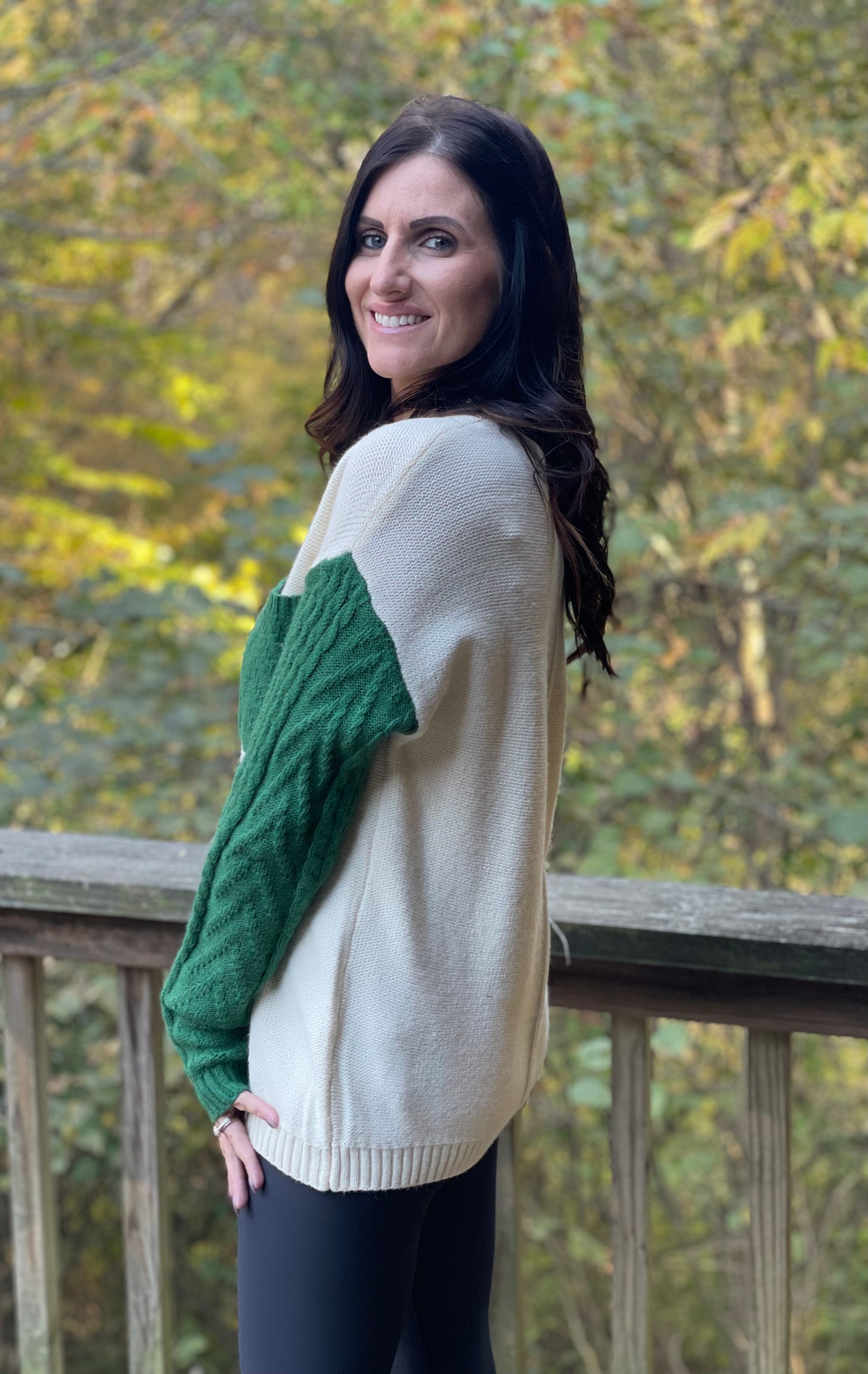 Green/Beige sweater