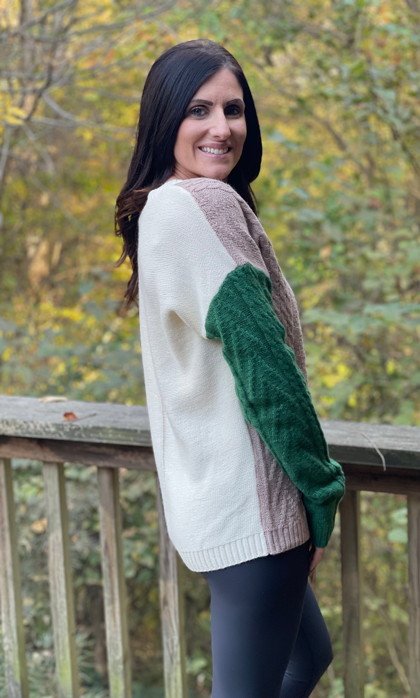 Green/Beige sweater