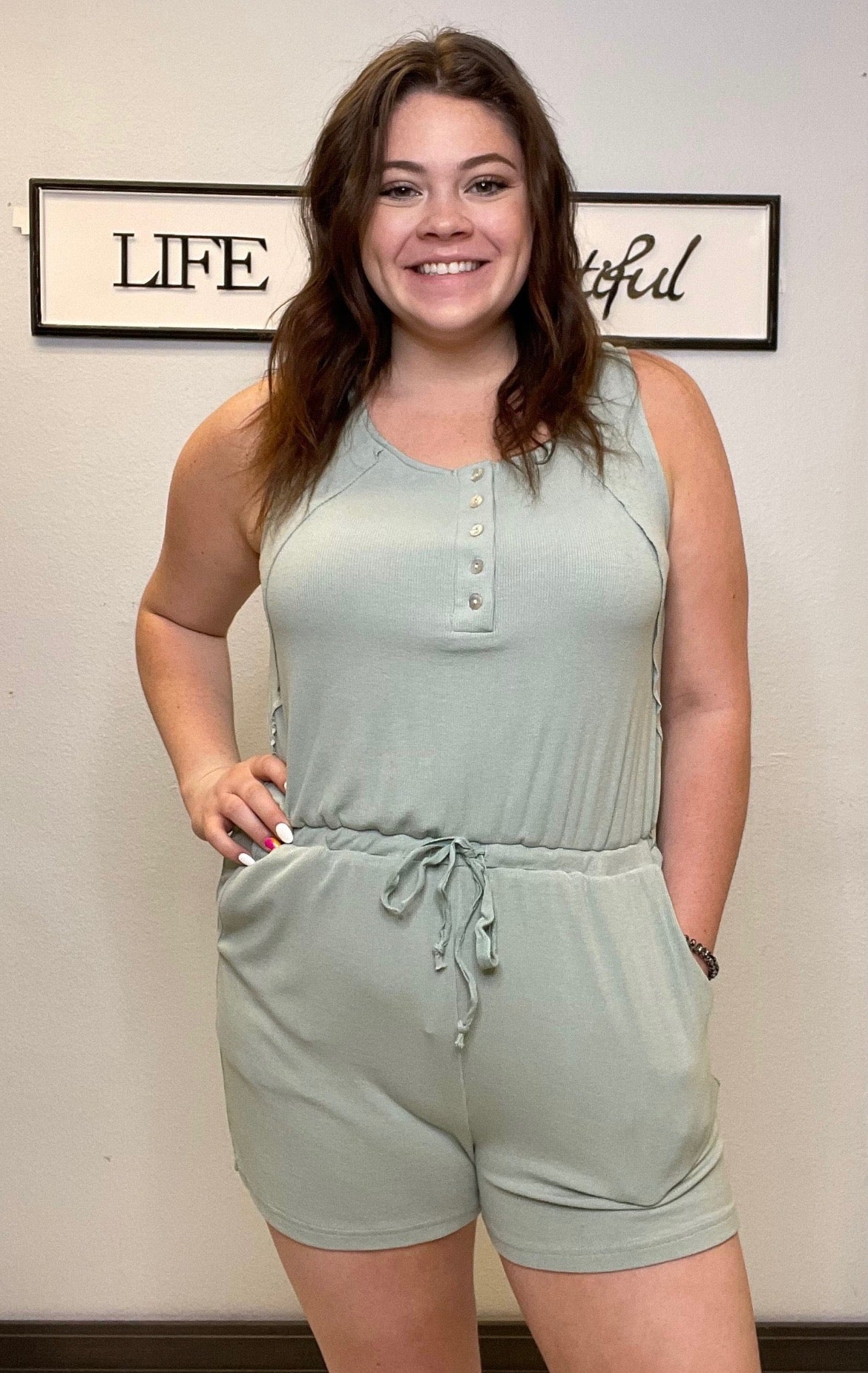 Sage Tank Top Romper