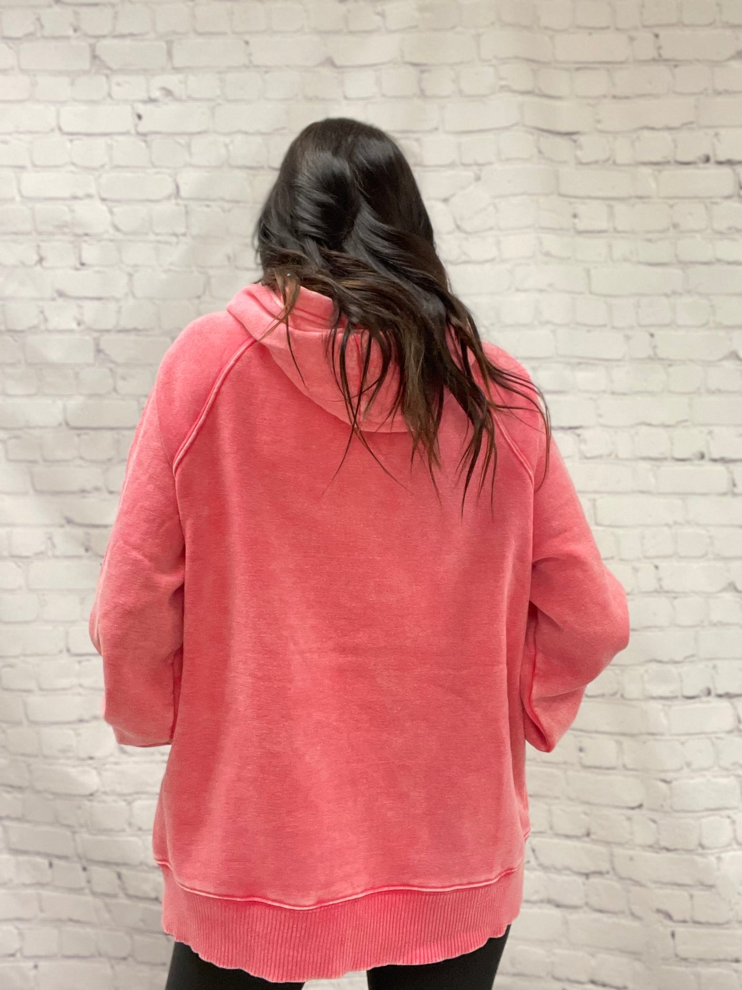 Pink Acid Wash Sweatshirt