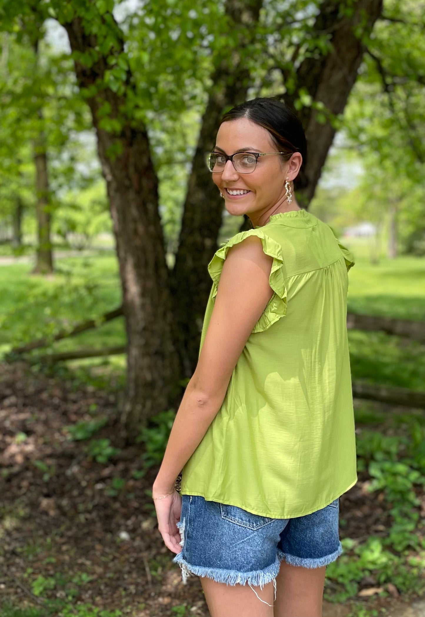 Lime green blouse