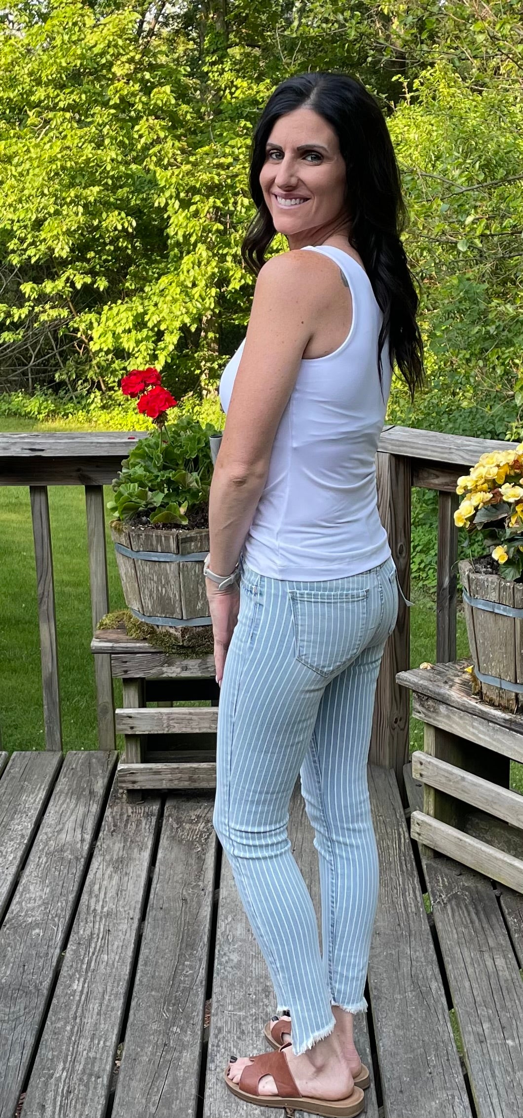 stripped jeans