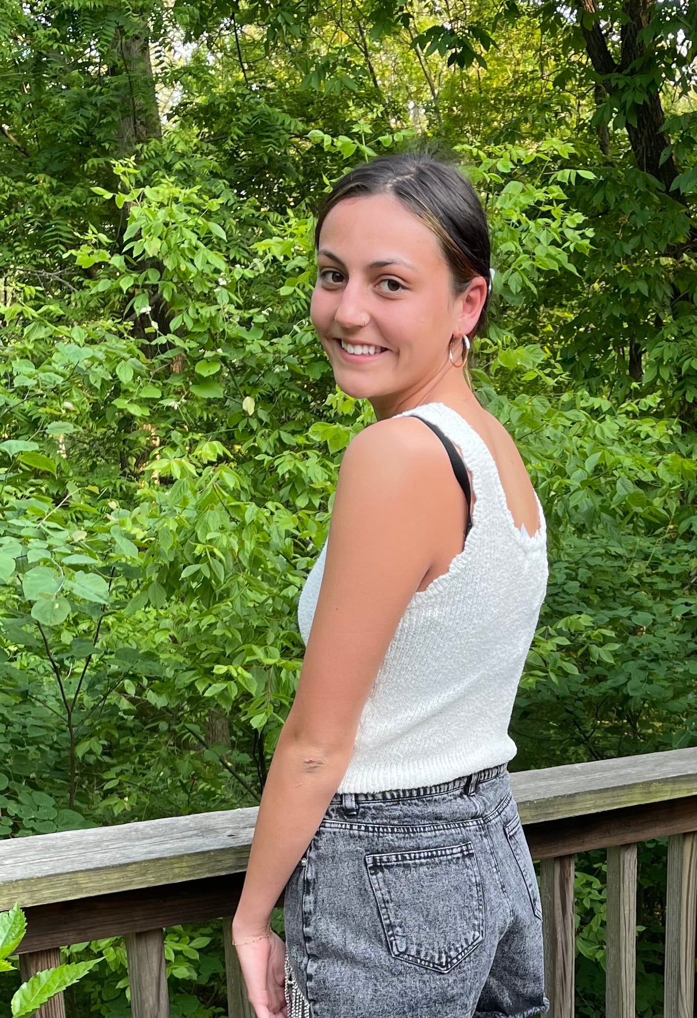 Black denim Rhinestone shorts