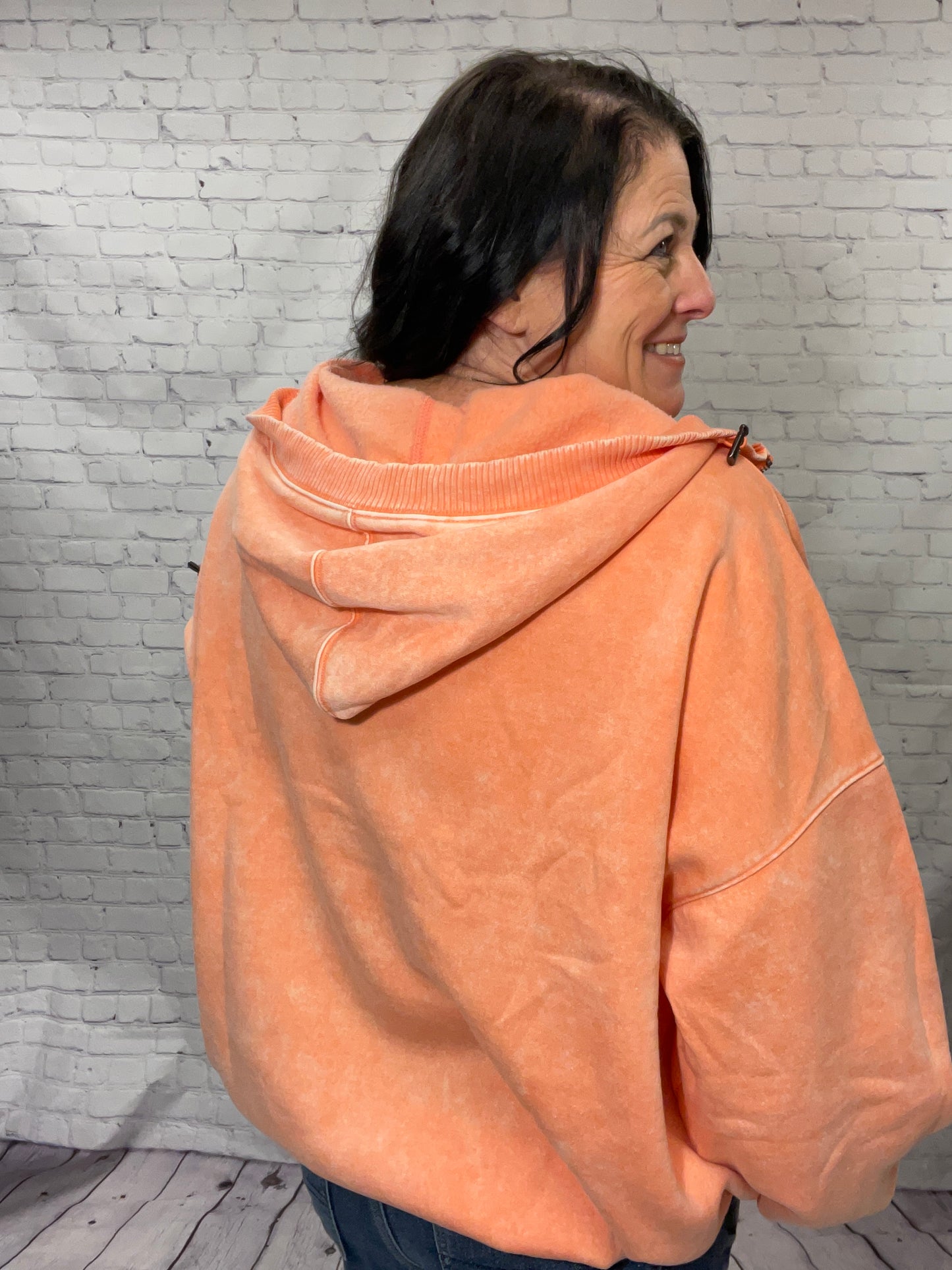 Peach 1/4 Zip Pullover