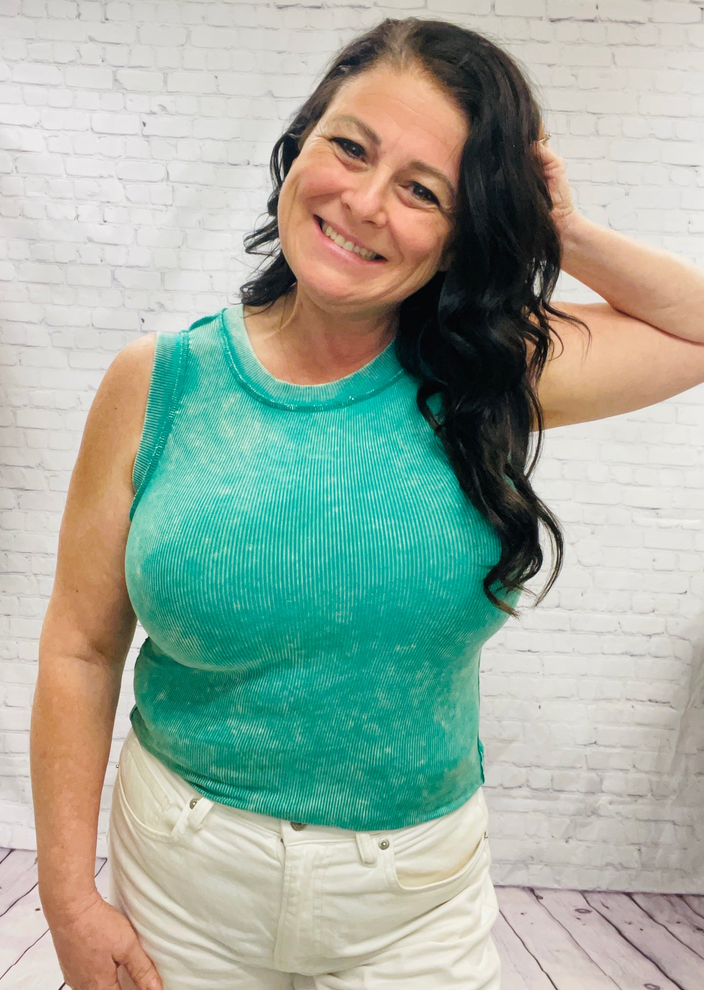 Kelly Green Acid Wash Tank