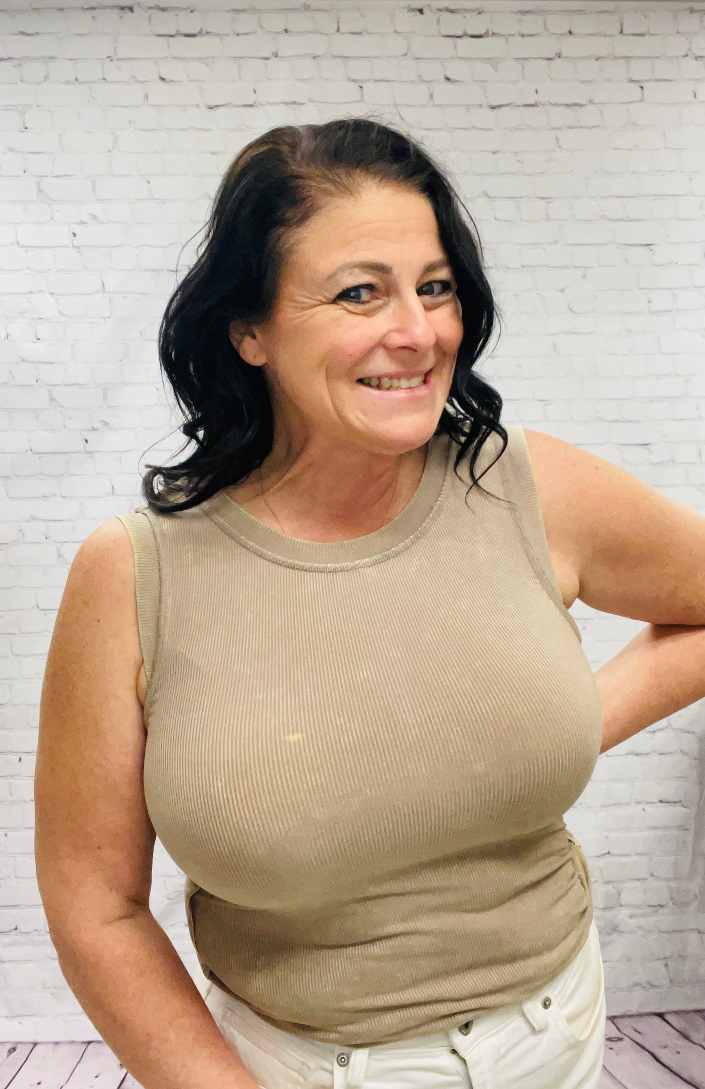 Camel Colored Acid Wash Tank