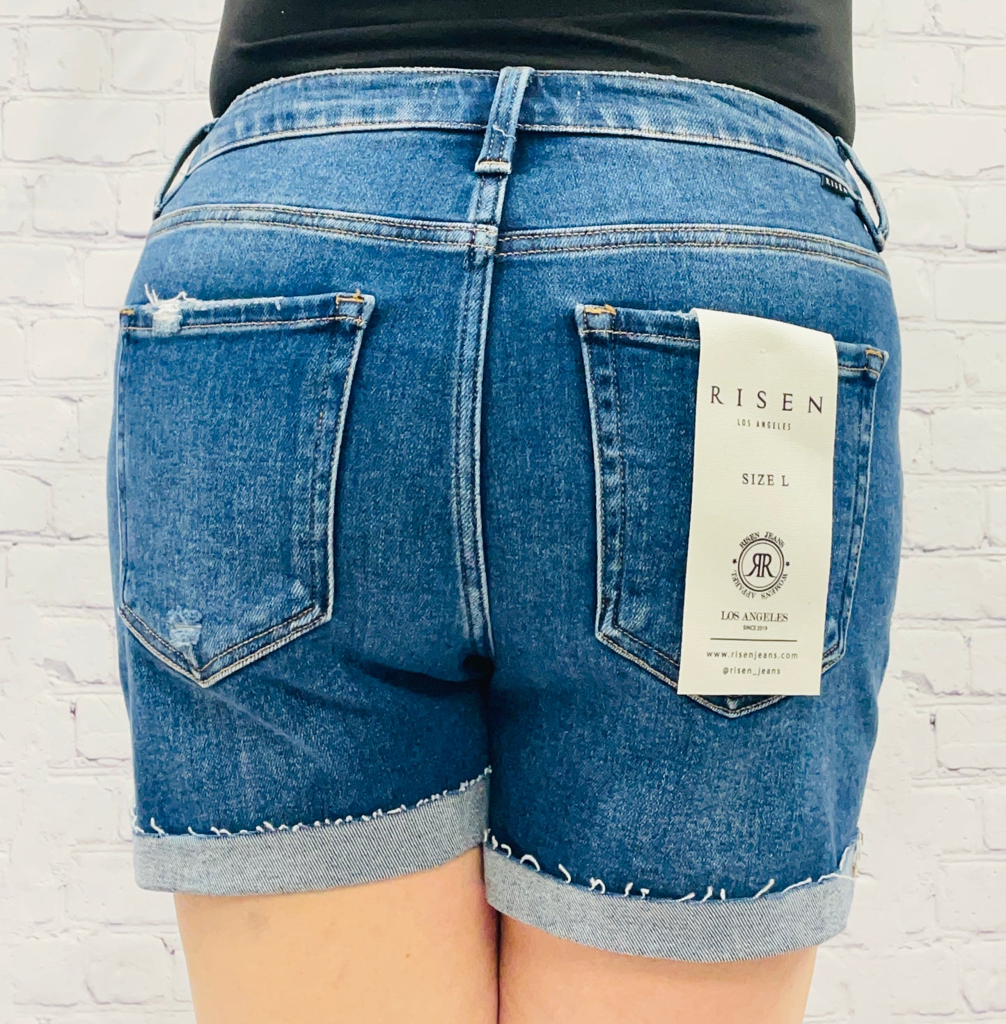 Distressed Cuff Shorts