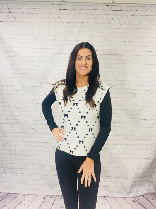 Bow & Bold Sweater Vest