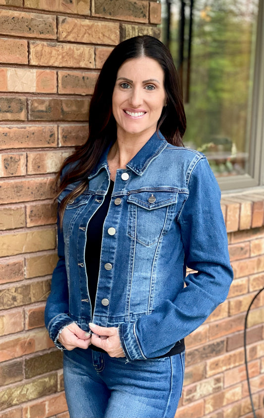 Medium-Dark Wash Denim Jacket