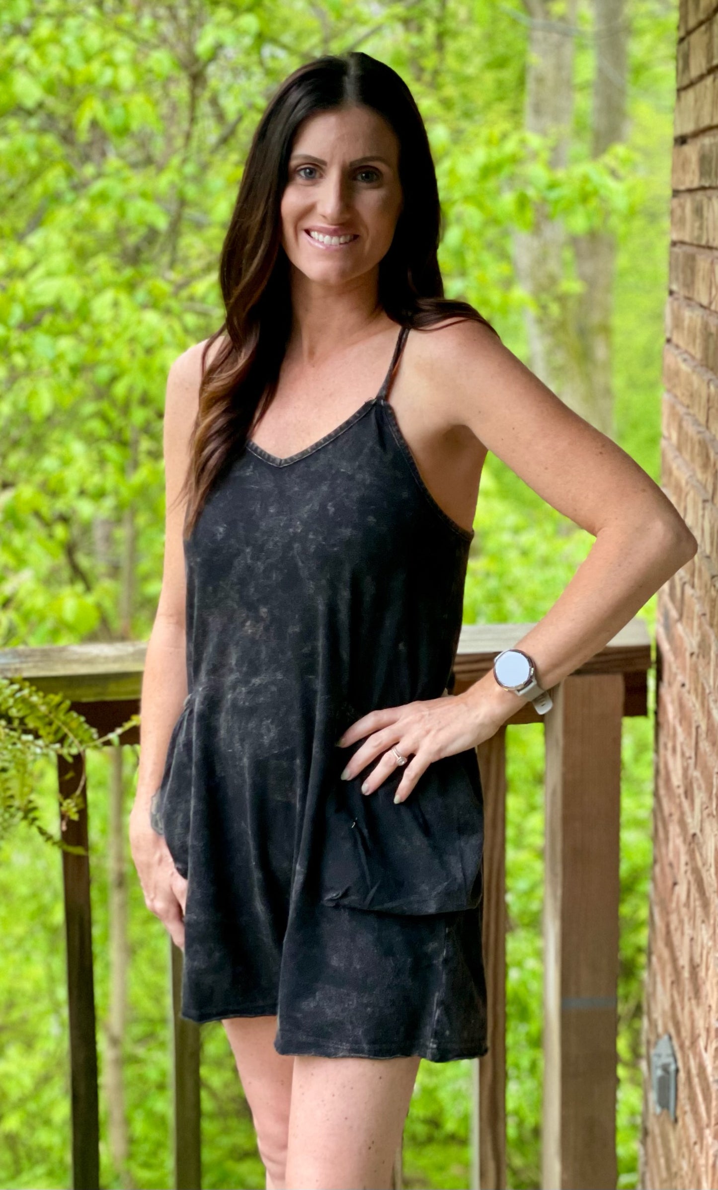Acid Wash Romper