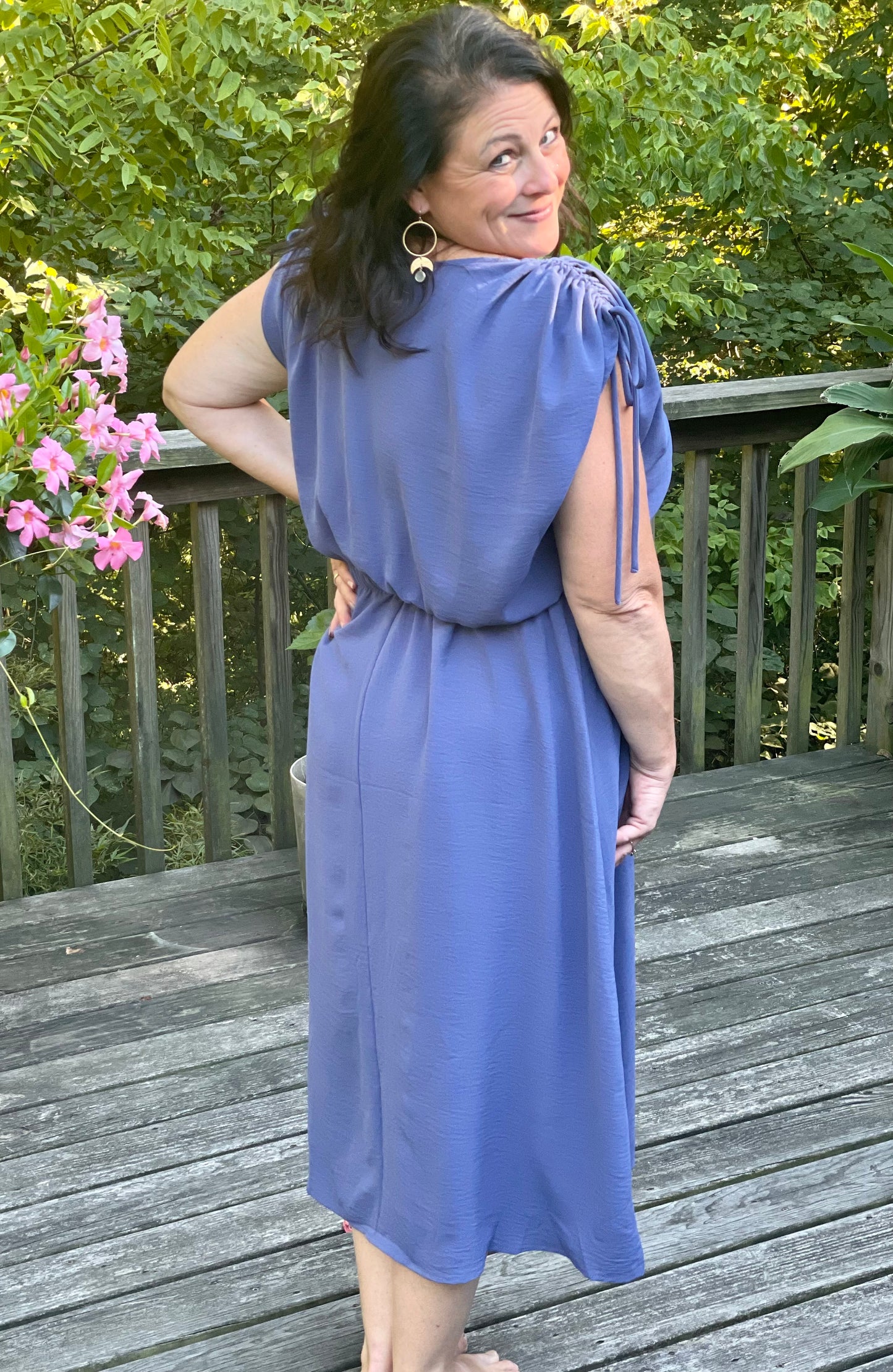 Blue midi dress