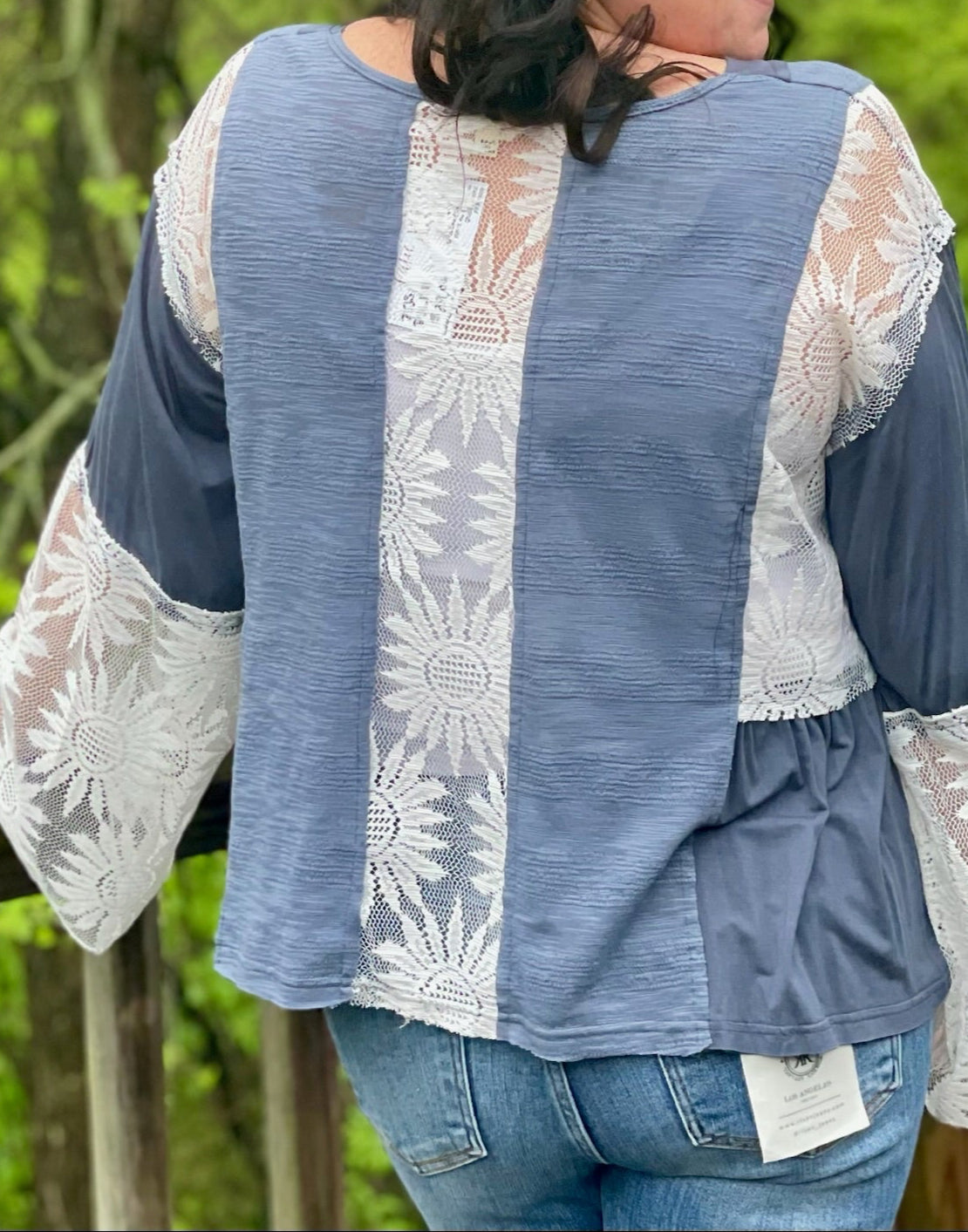 Flower Lace V-Neck Top