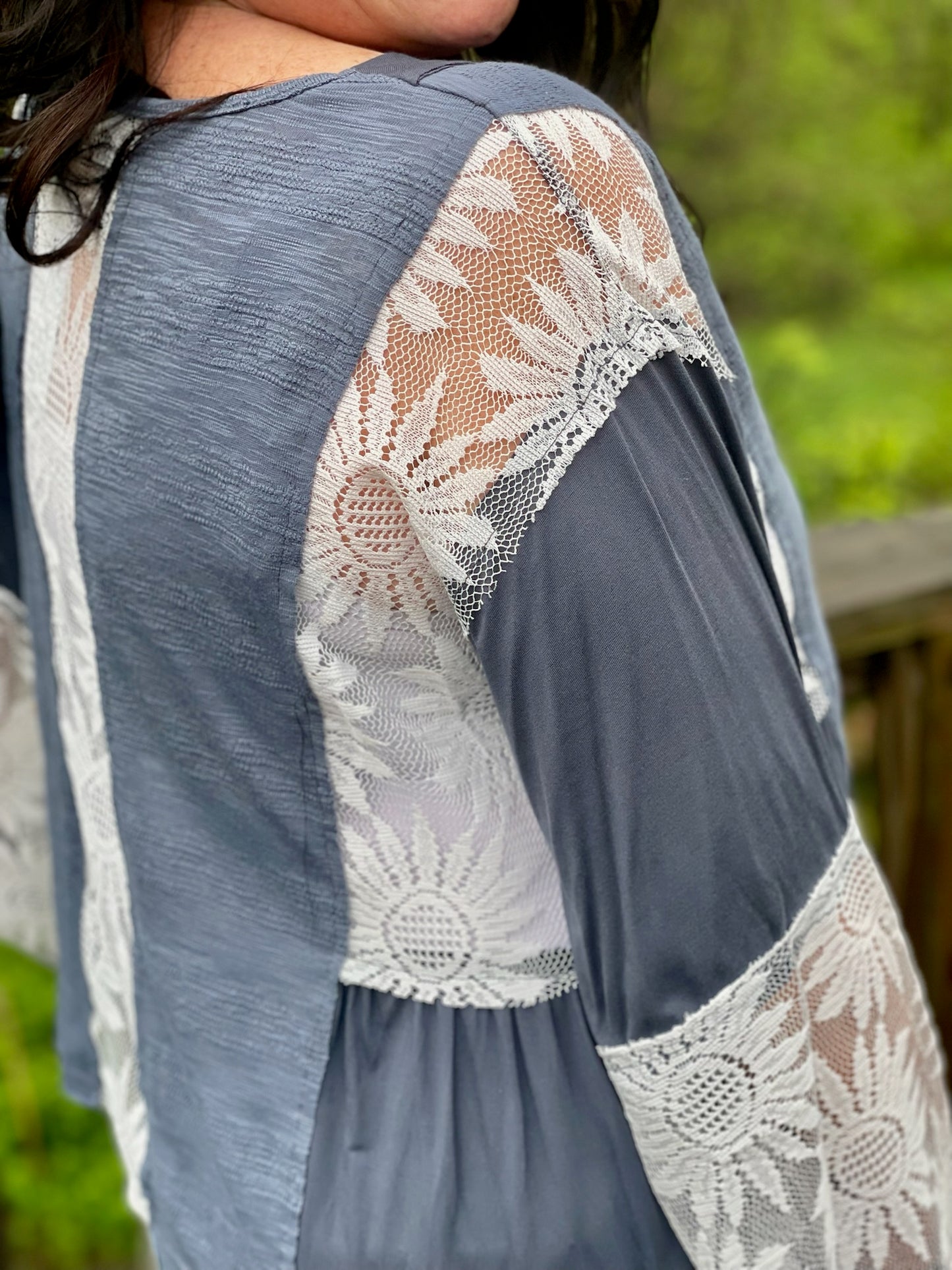 Flower Lace V-Neck Top