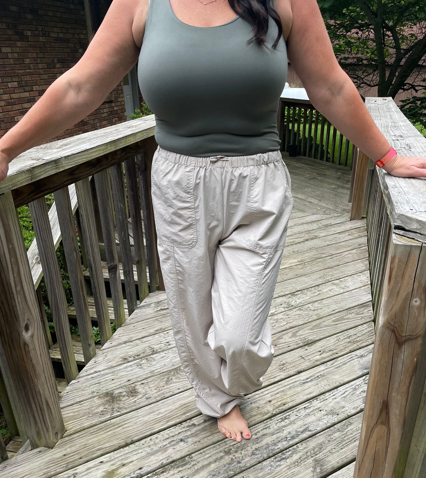 Cream Cargo Pants