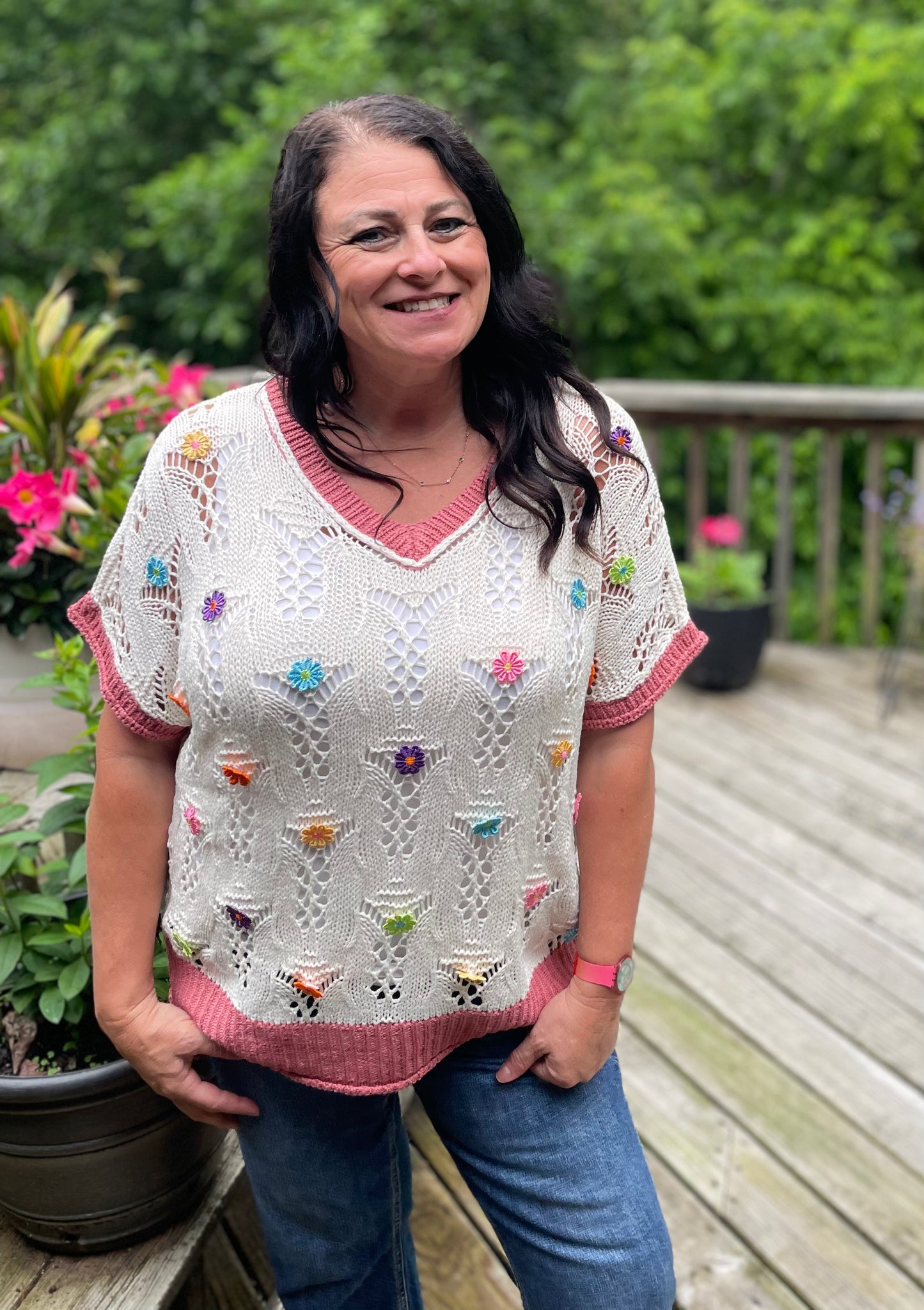 Petal Purl Knit Top