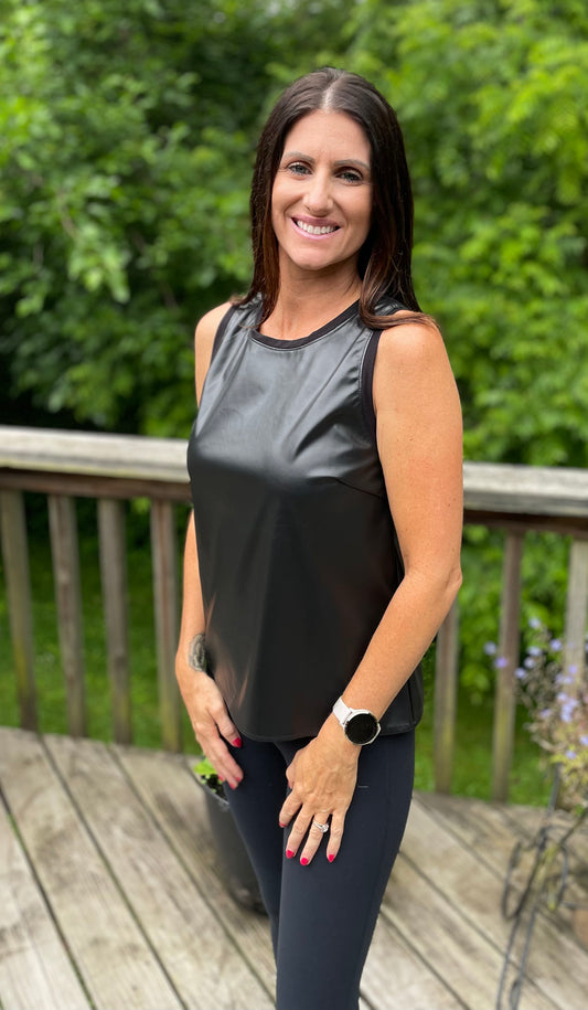 Black Leather Tank
