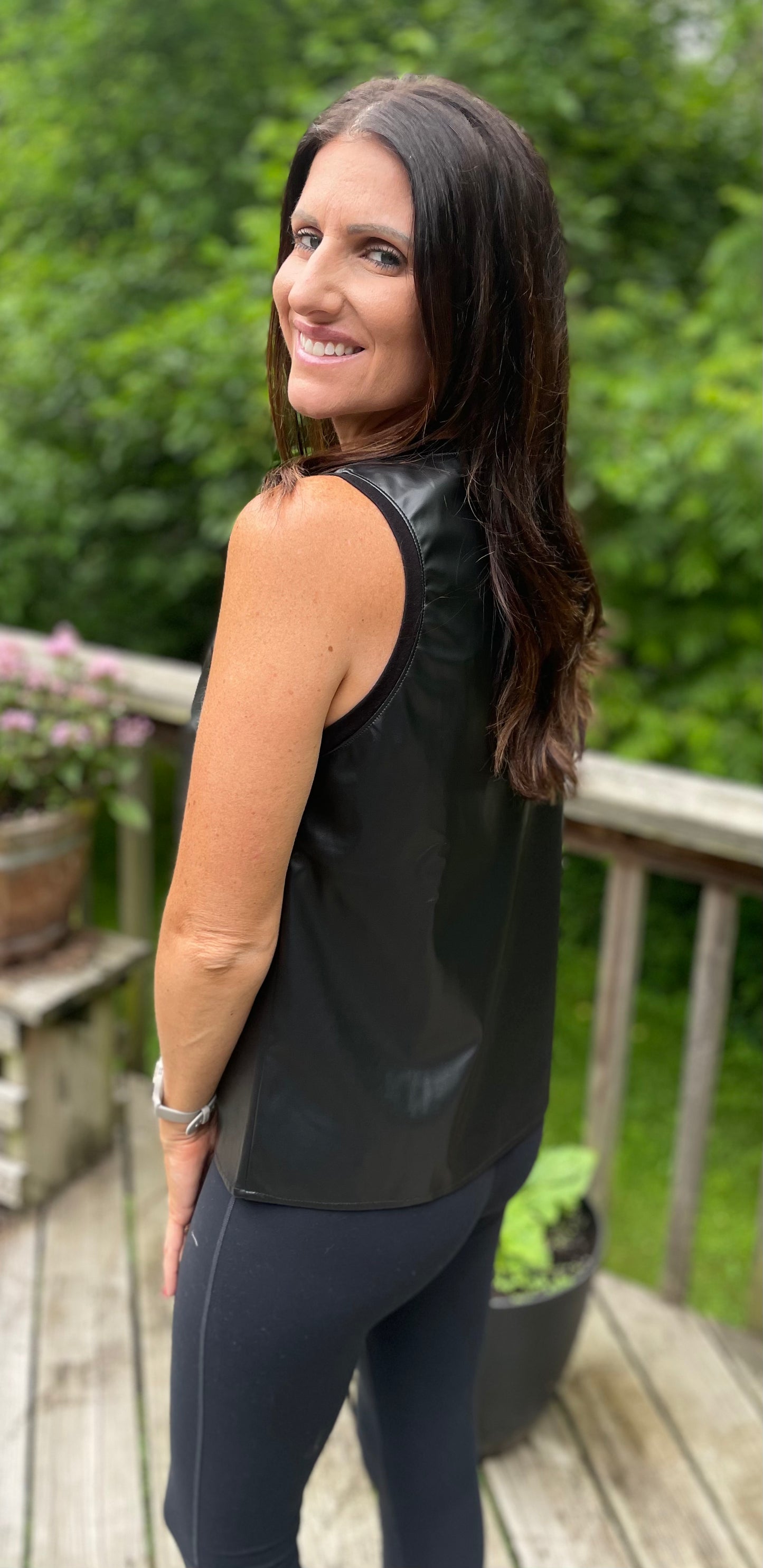 Black Leather Tank