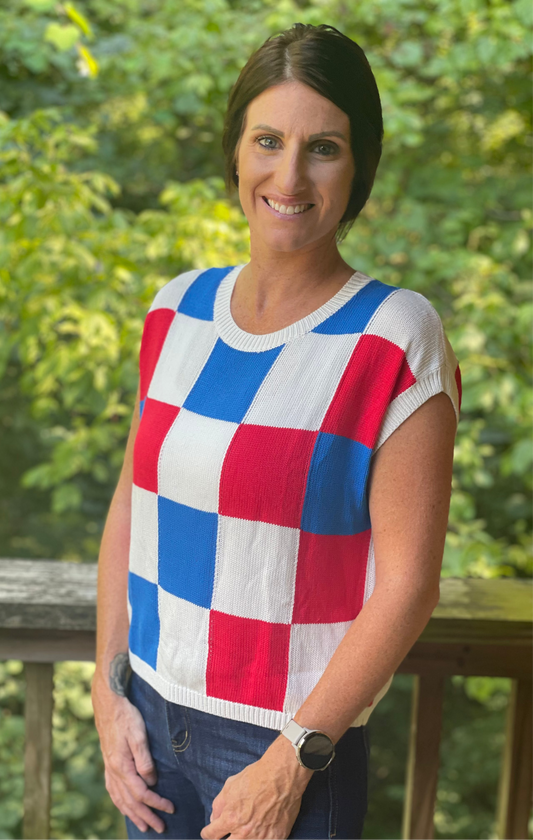 All American Checkered Tee