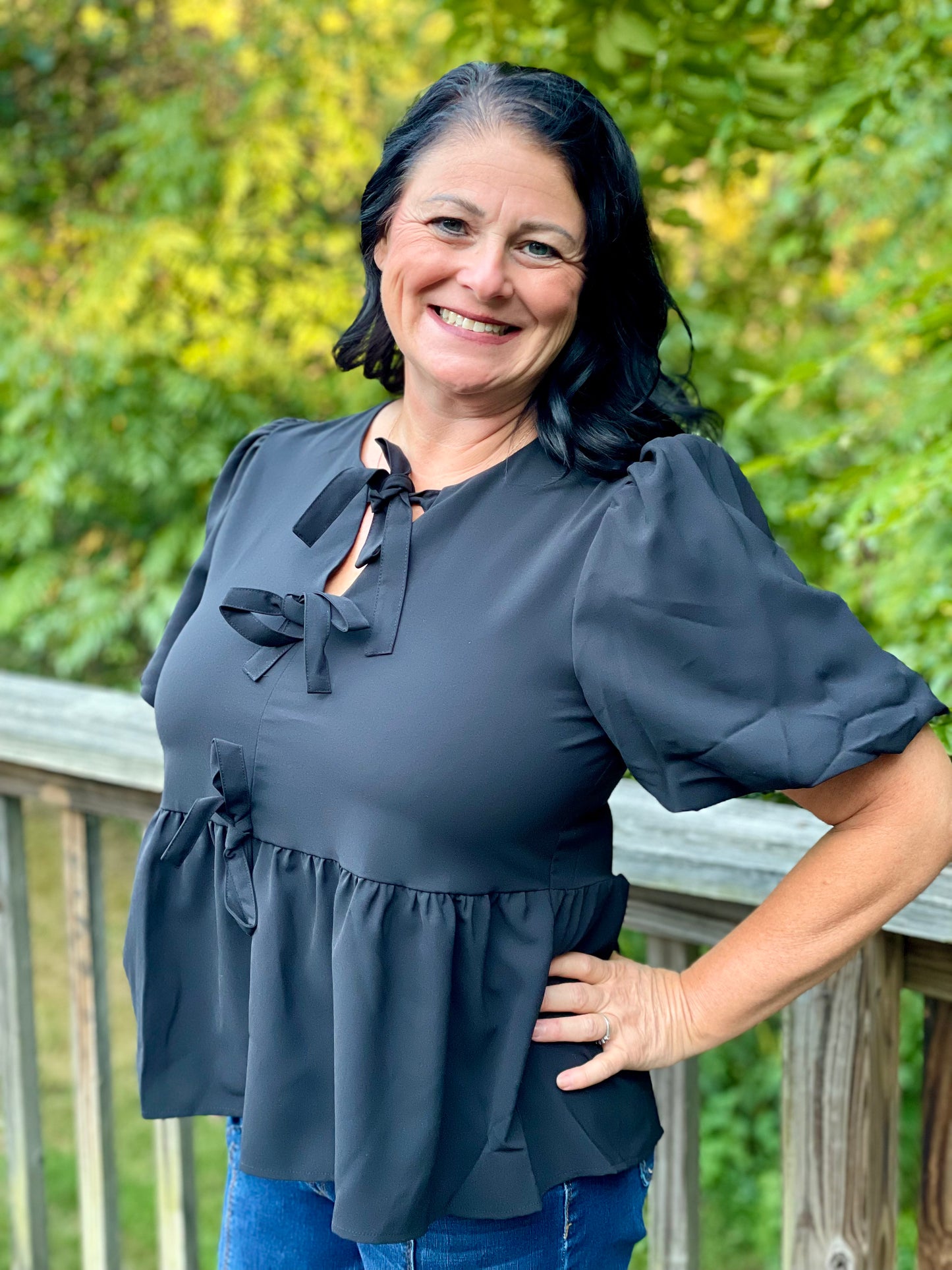 The Midnight Bow Blouse