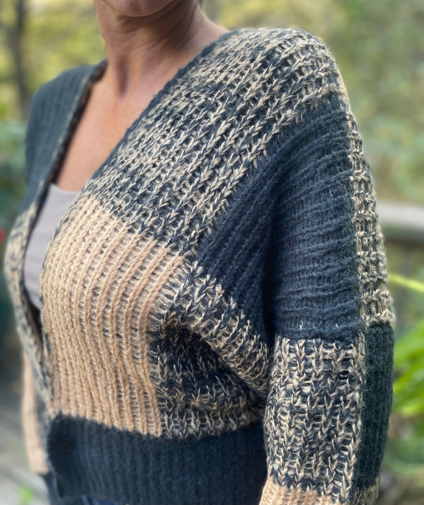 The Caramel Check Cardigan