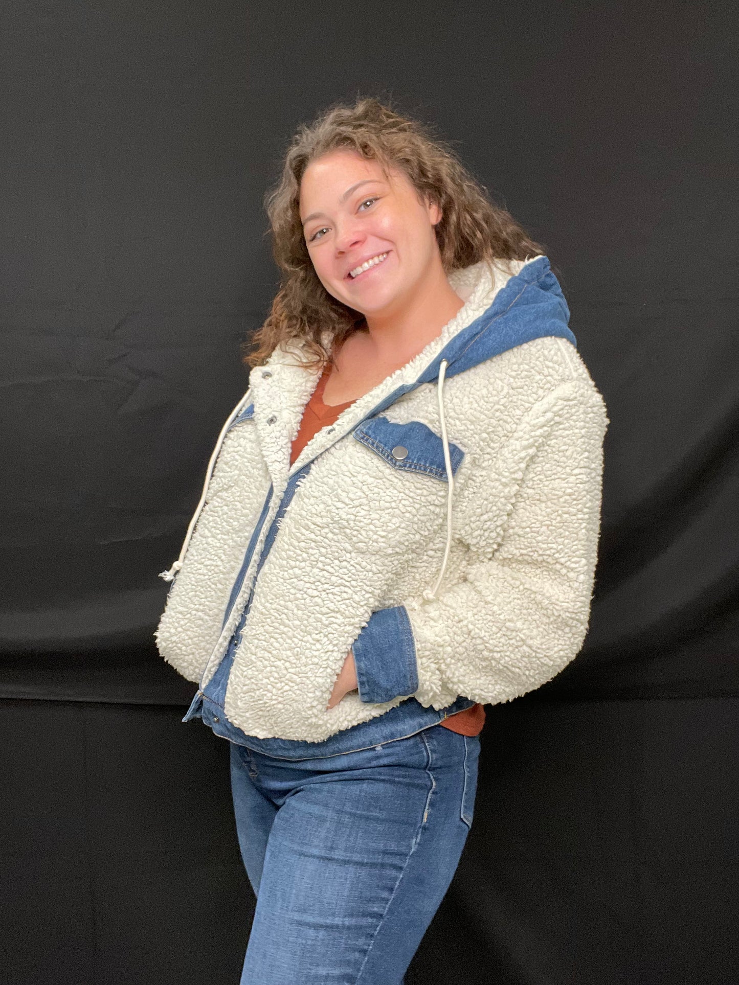 Wool + Denim Button Up Jacket