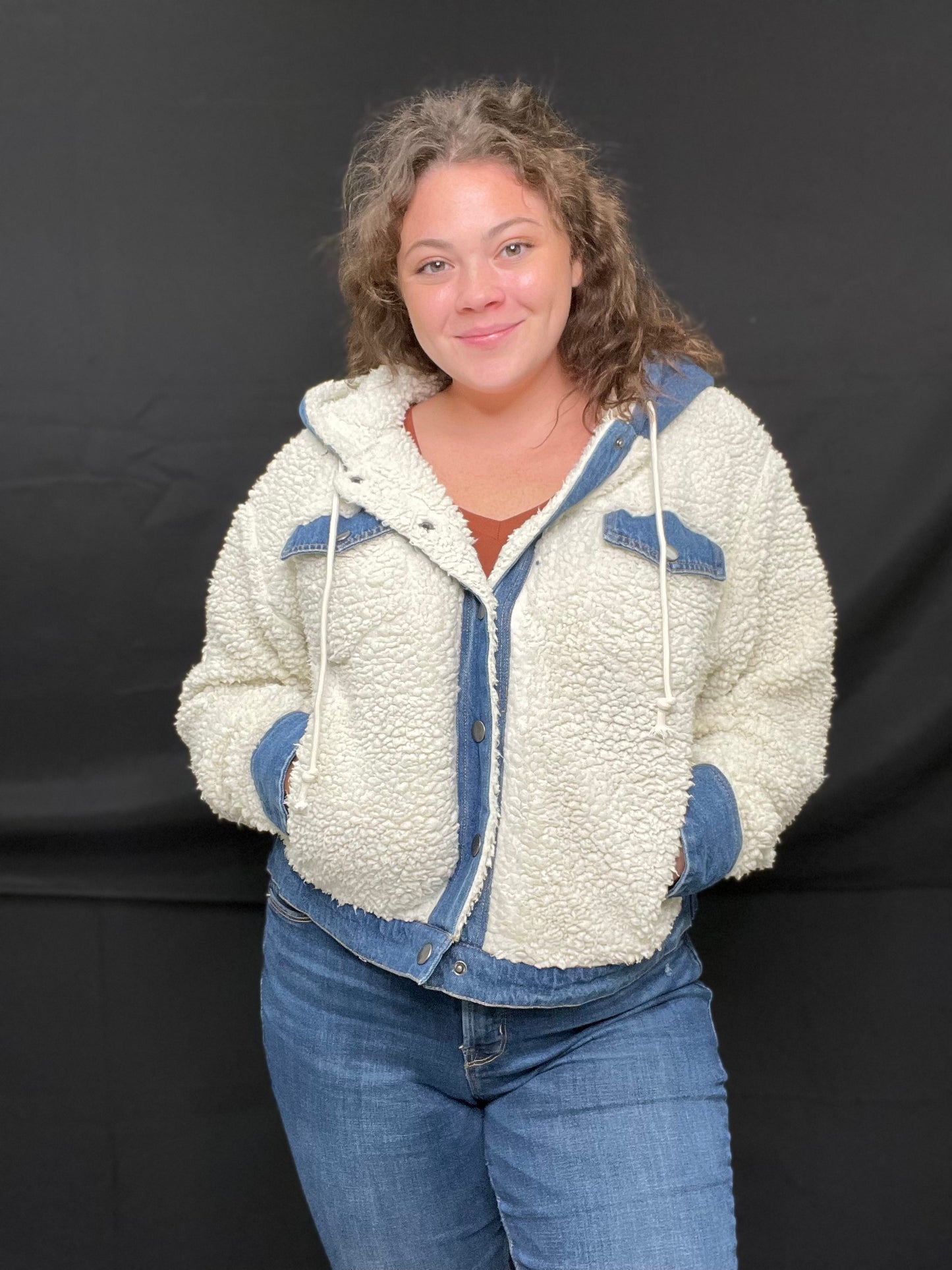 Wool + Denim Button Up Jacket