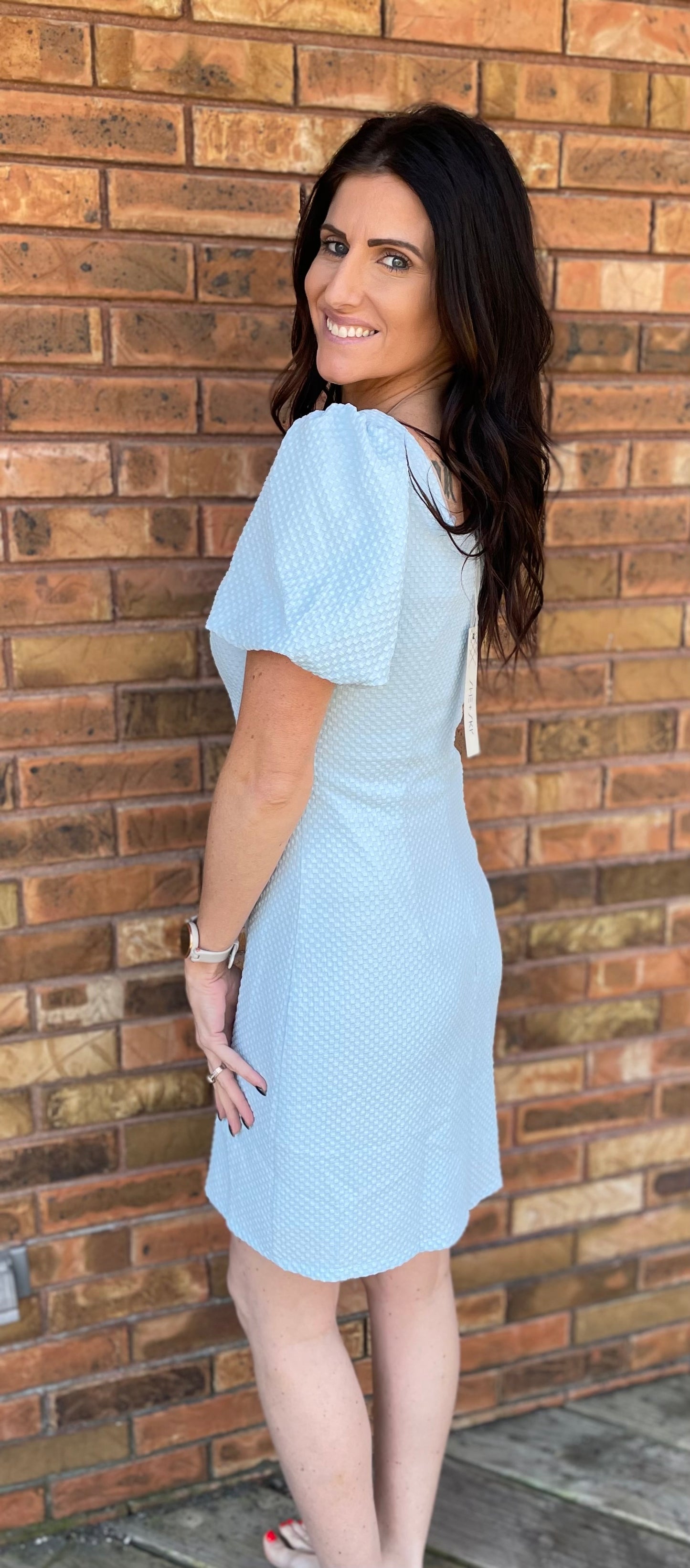 Blue basic dress