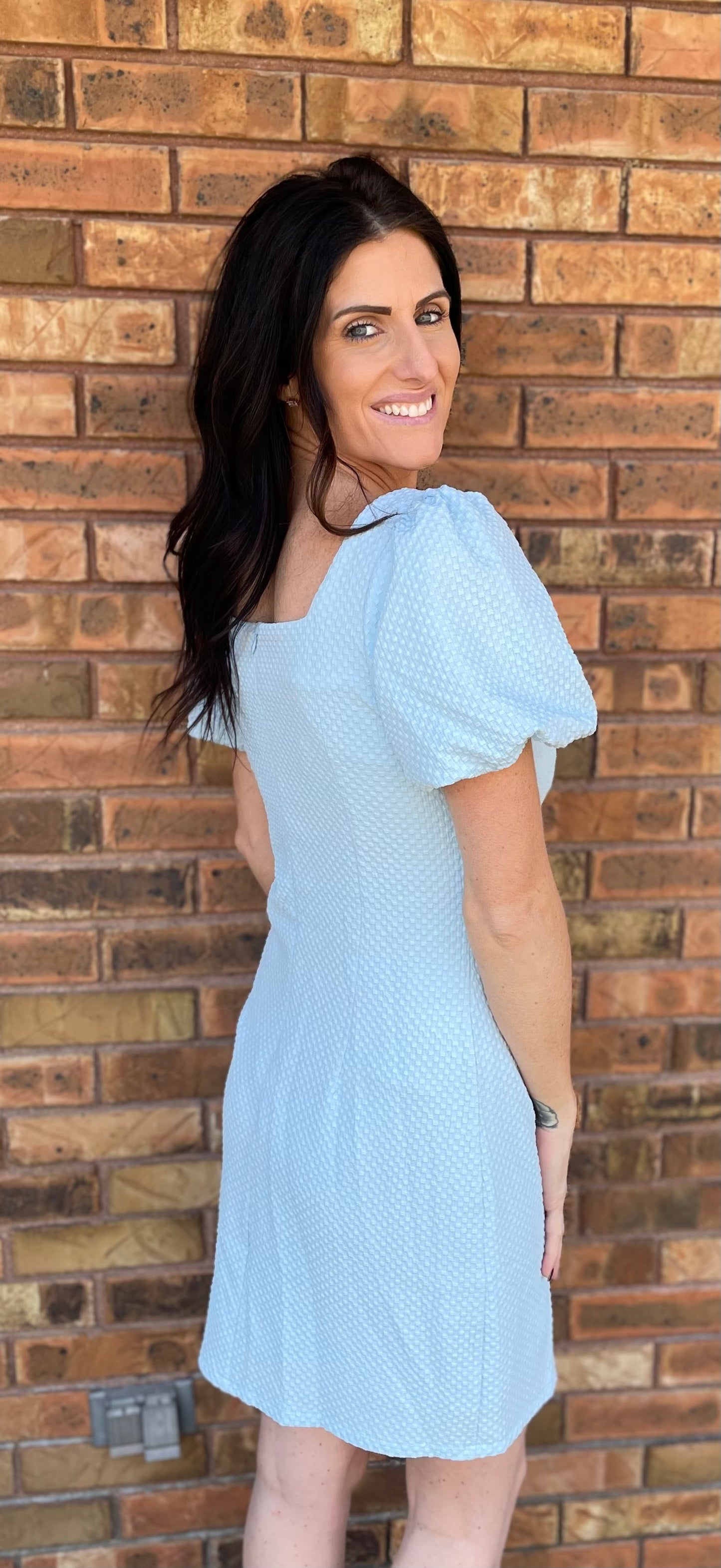 Blue basic dress