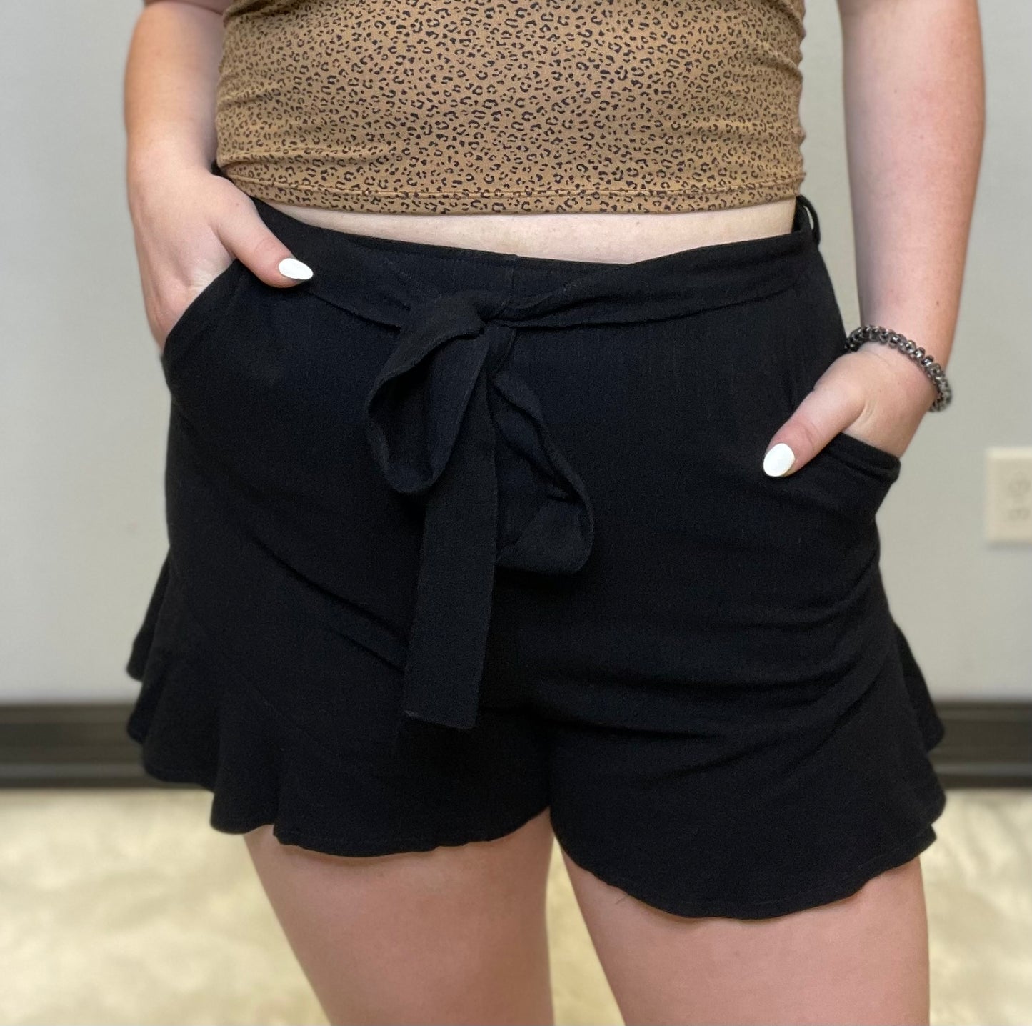 Black dress shorts