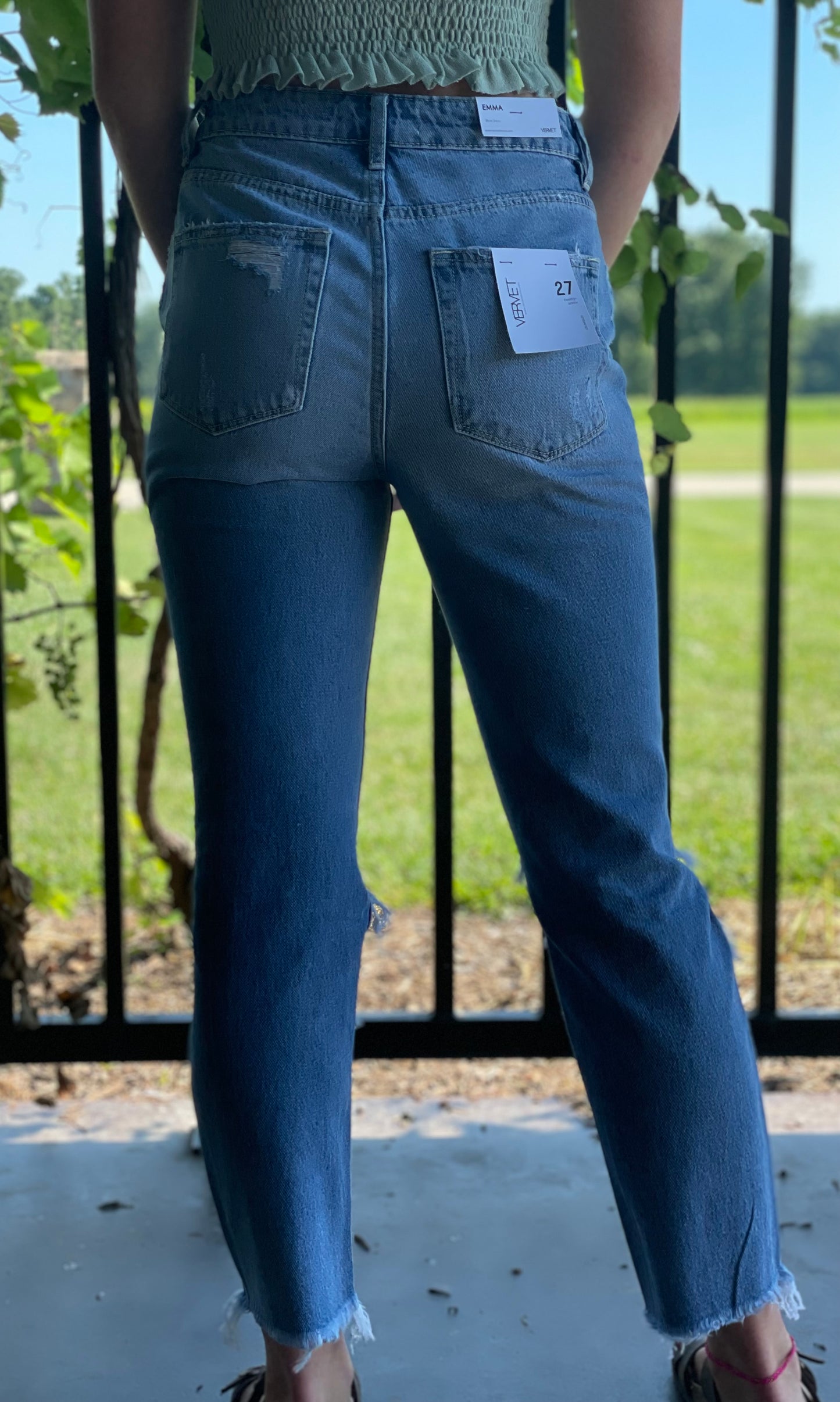 Distressed Mom Jeans