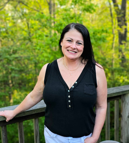 buttoned v neck tank