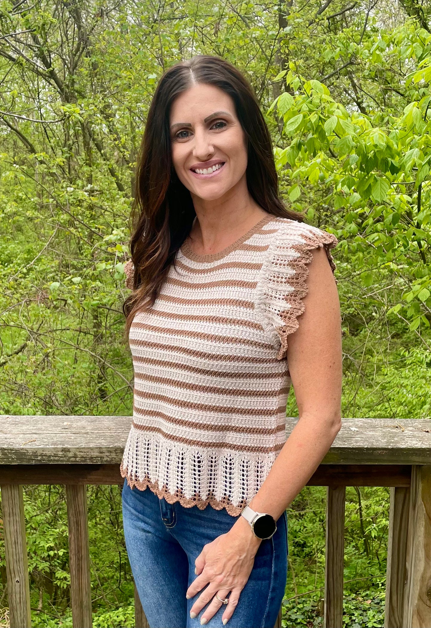 Taupe Knit Sweater Top