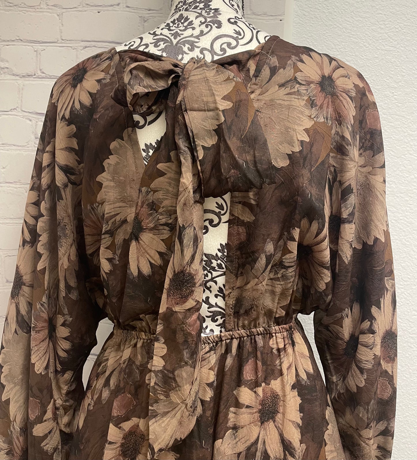 Brown Sunflower Dress
