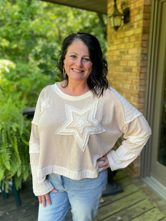 Star & Lace Long Sleeve Shirt