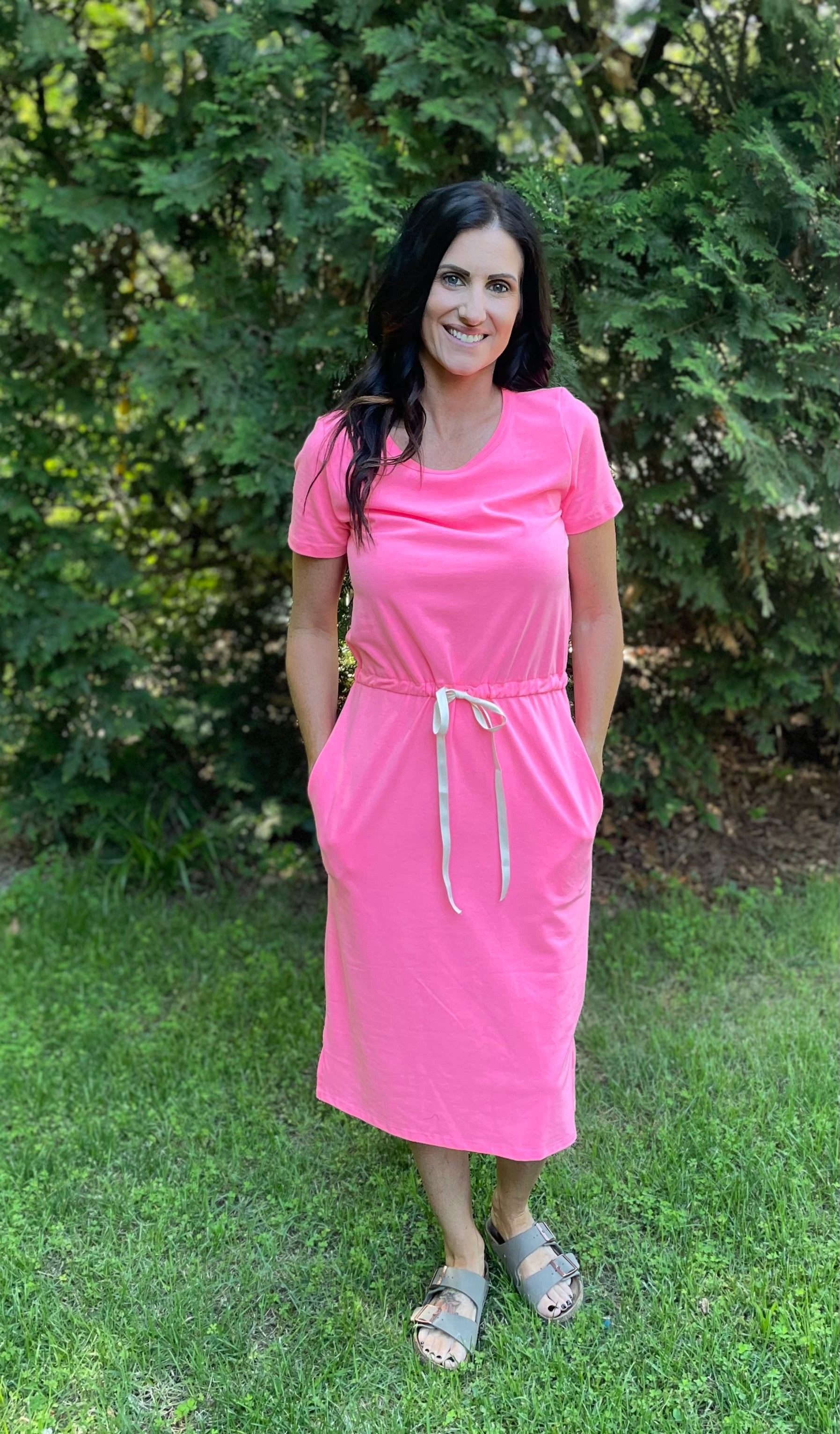 hot pink t shirt dress T-shirt – Katie Jo's Boutique Party Dress With Sleeves yet practical Salwar Kameez Color:Honey Gold