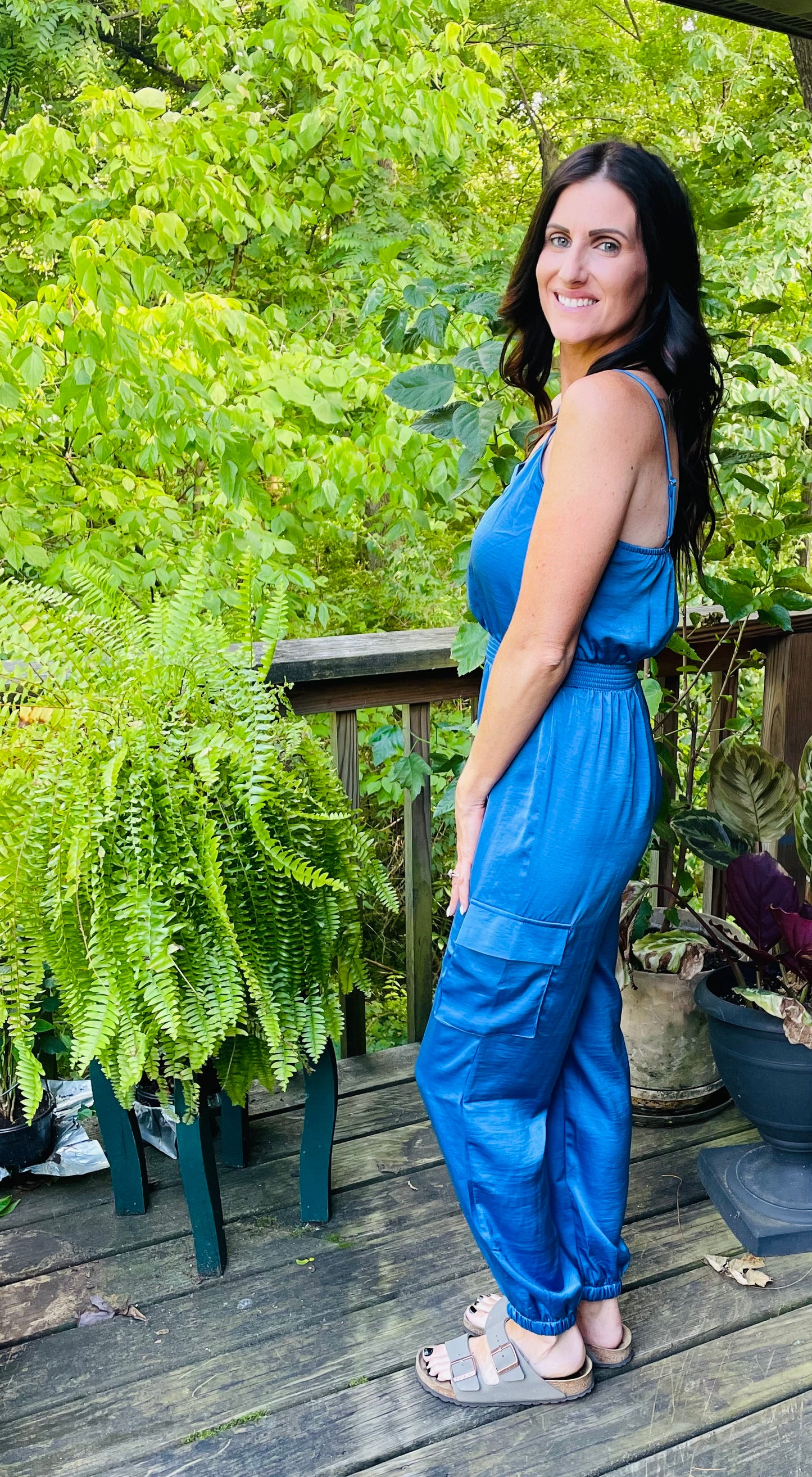 royal blue jumpsuit