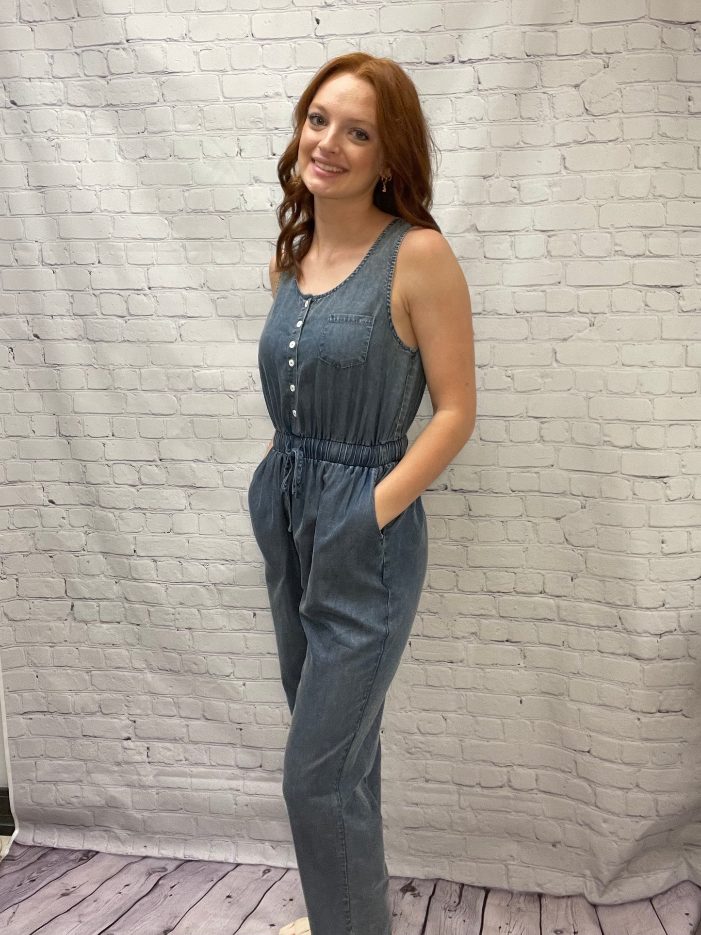 denim jumpsuit