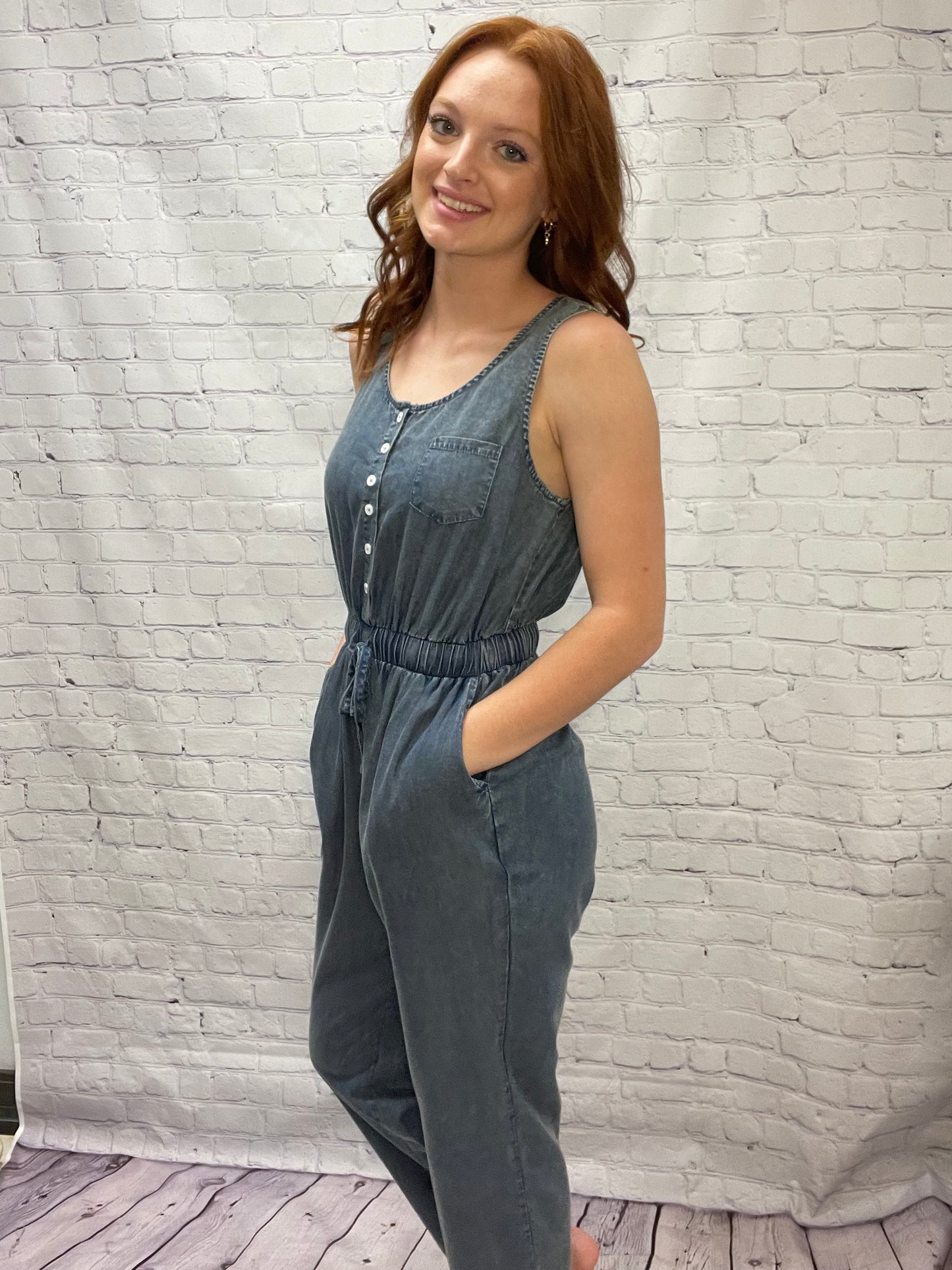 denim jumpsuit