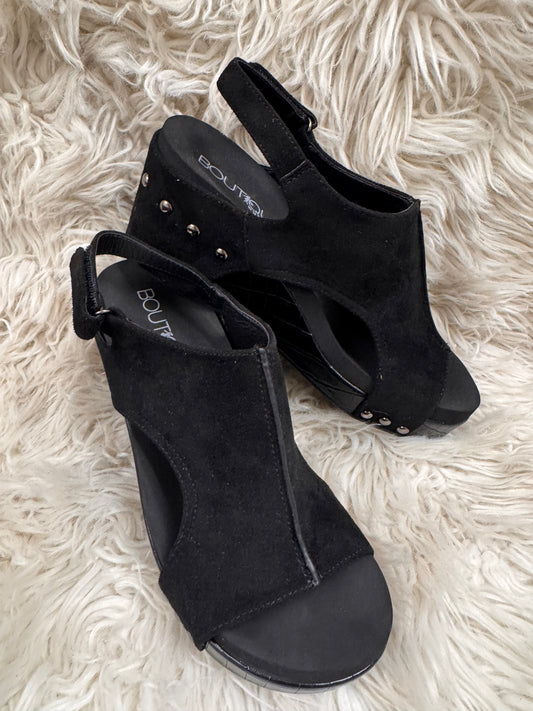 Carley Suede Croc Wedge