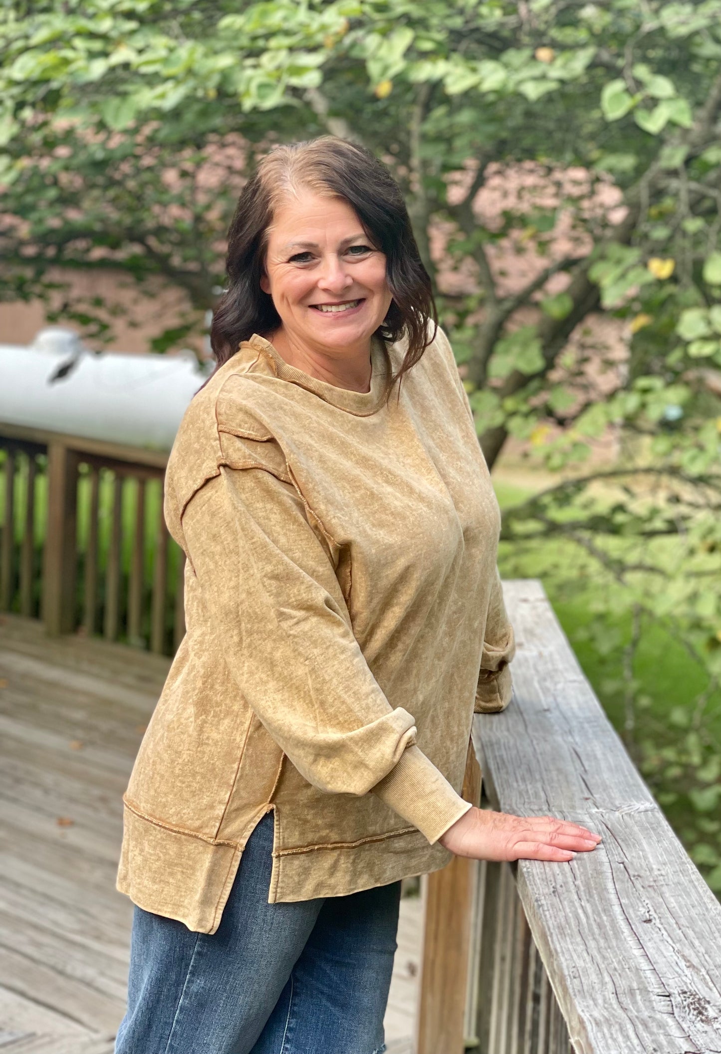 vintage washed bronze shirt