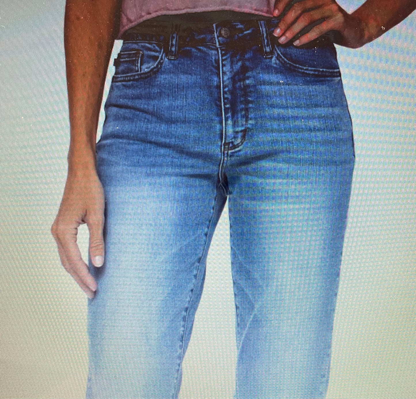 Hi waist boyfriend fit jeans